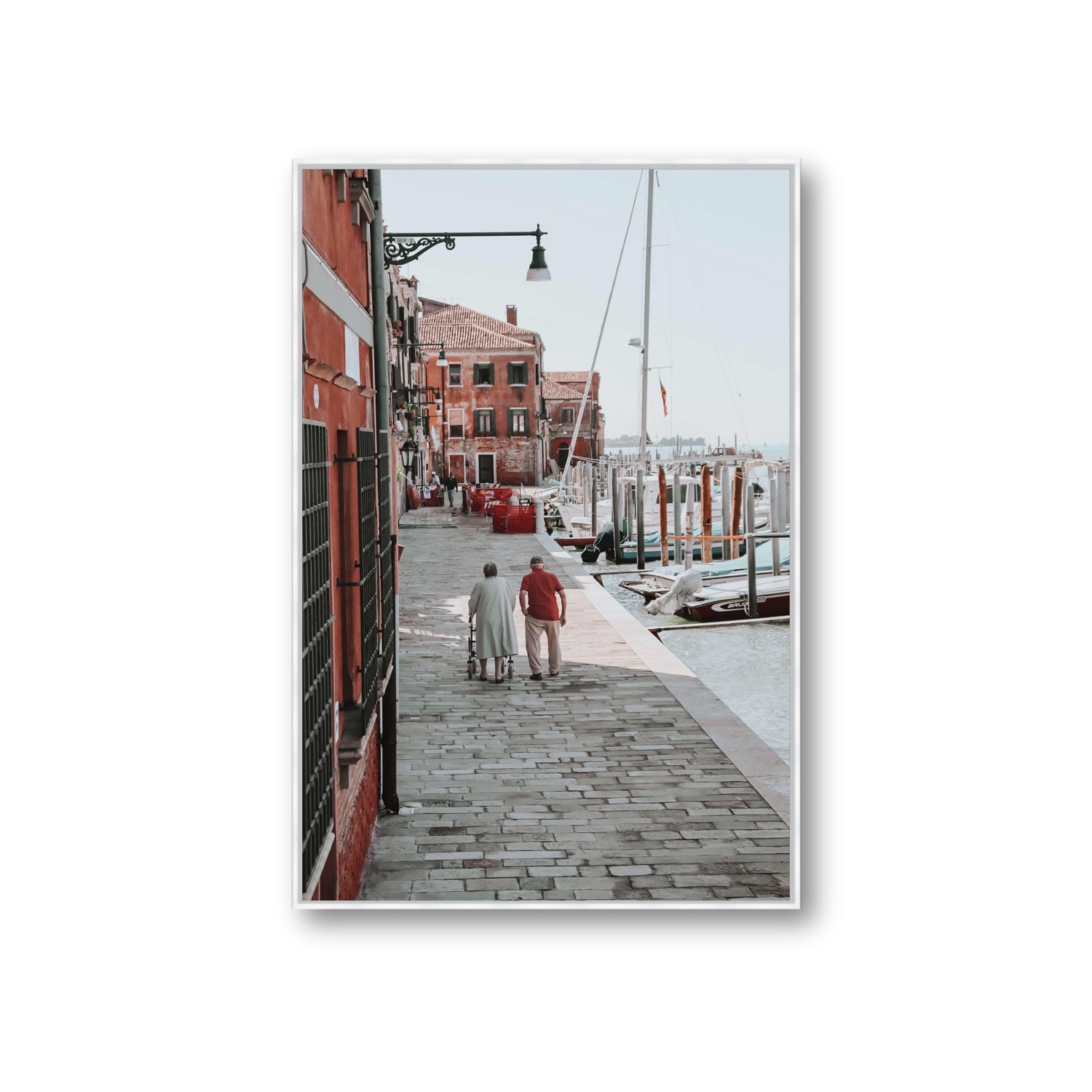 OG Casanova Venice Italian wall art Giant fine art canvas in white float frame