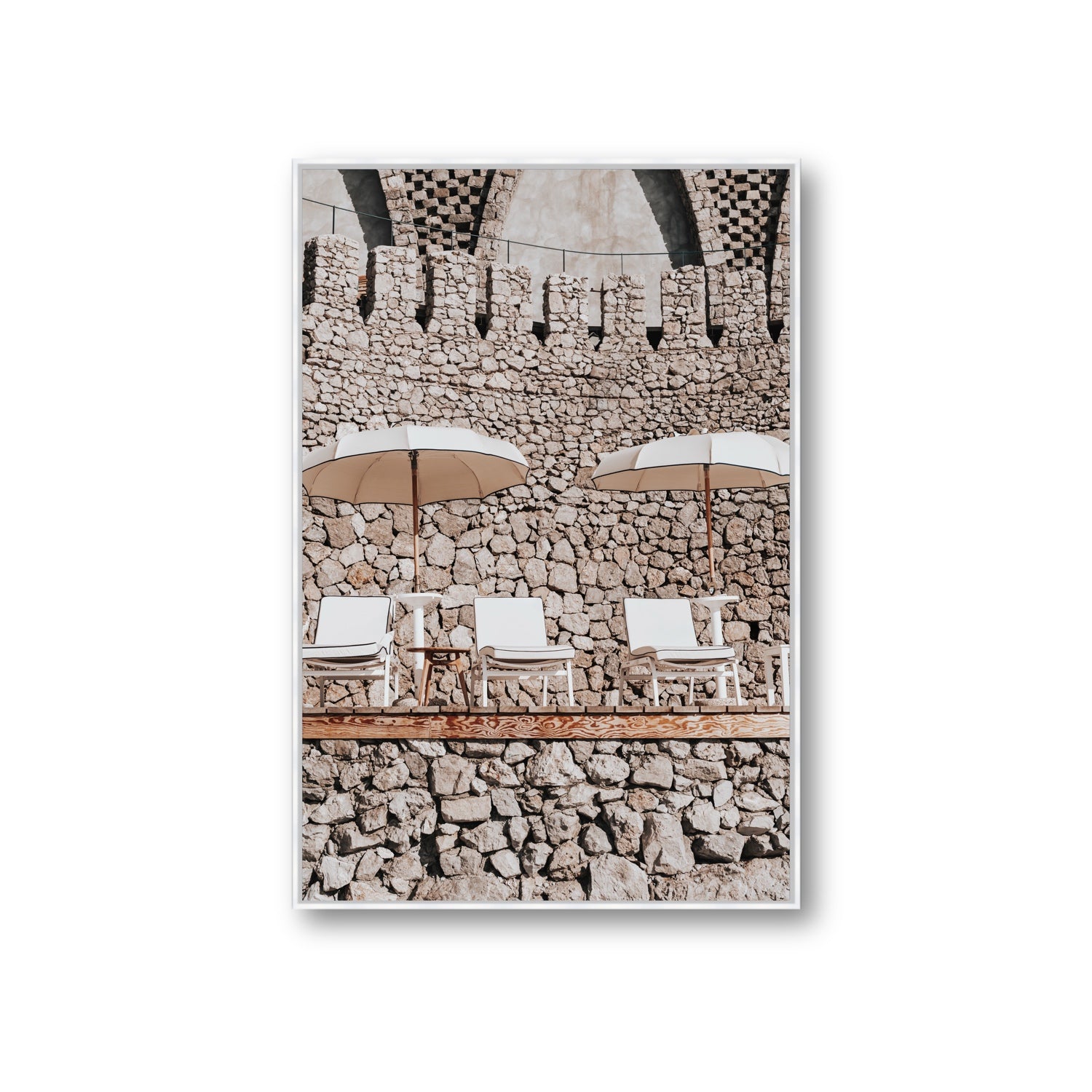 Pietra Amalfitana fine art print, Amalfi, Italy, luxury escapes artwork, Giant, White Float Frame, Fine Art Canvas