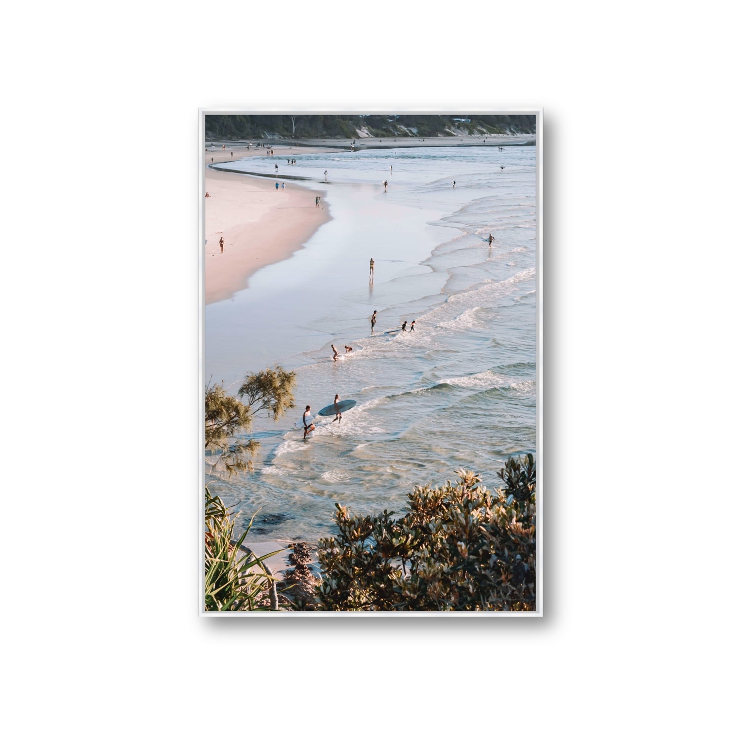 Healing Waters fine art print, Byron Bay, Australia, Giant, White Float Frame, Fine Art Canvas