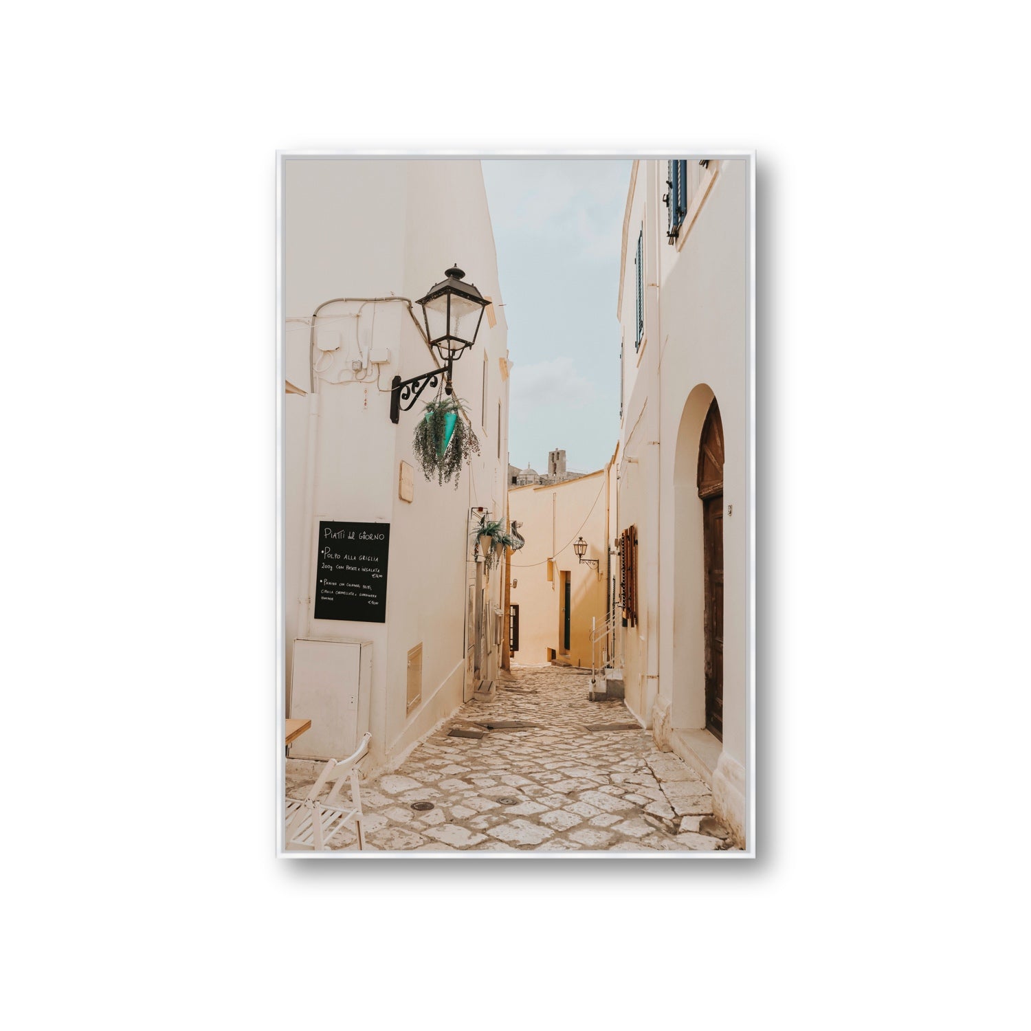 Twilight Passage Puglia Italian wall art Giant fine art canvas in white float frame