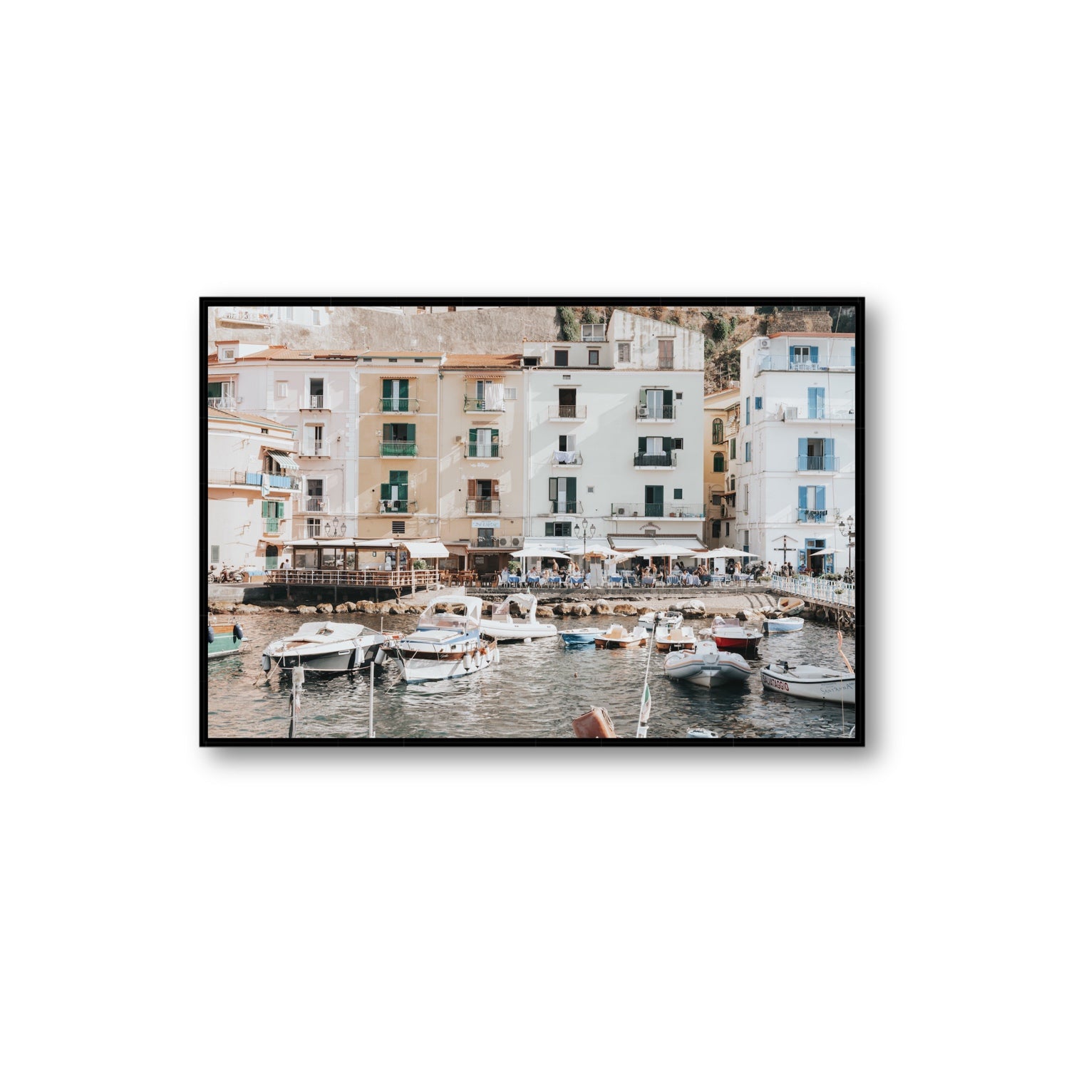 L'Insenatura fine art print, Sorrento, Italy, Extra Large, Black Float Frame, Fine Art Canvas