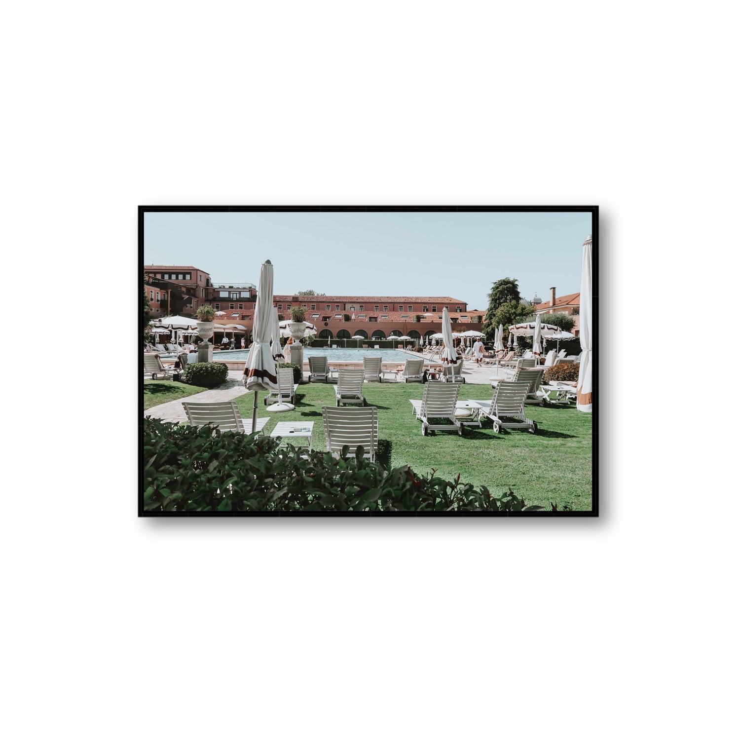 Arrigo Venice Italian wall art Extra Large fine art canvas in black float frame