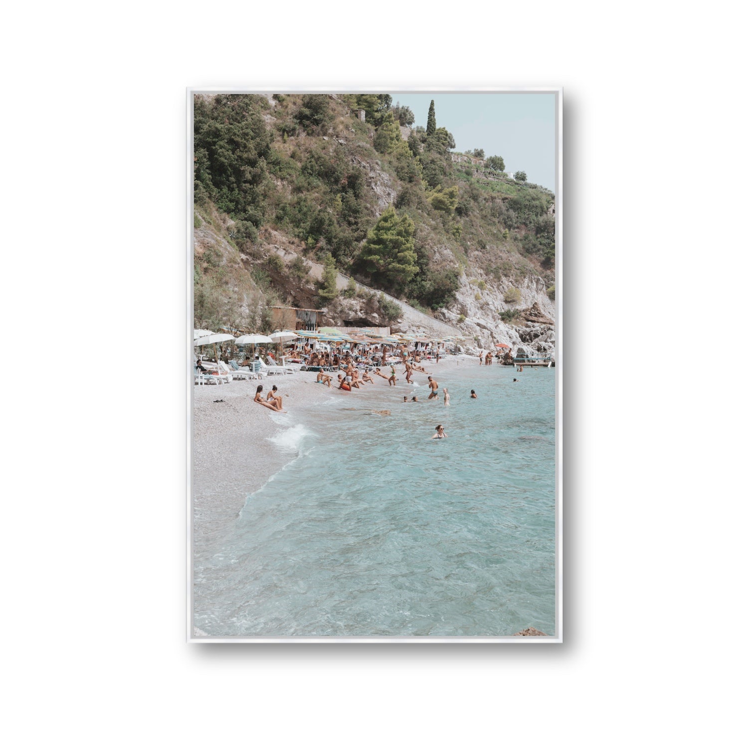 Mediterranean Magic fine art print, Amalfi, Italy, Gallery, White Float Frame, Fine Art Canvas