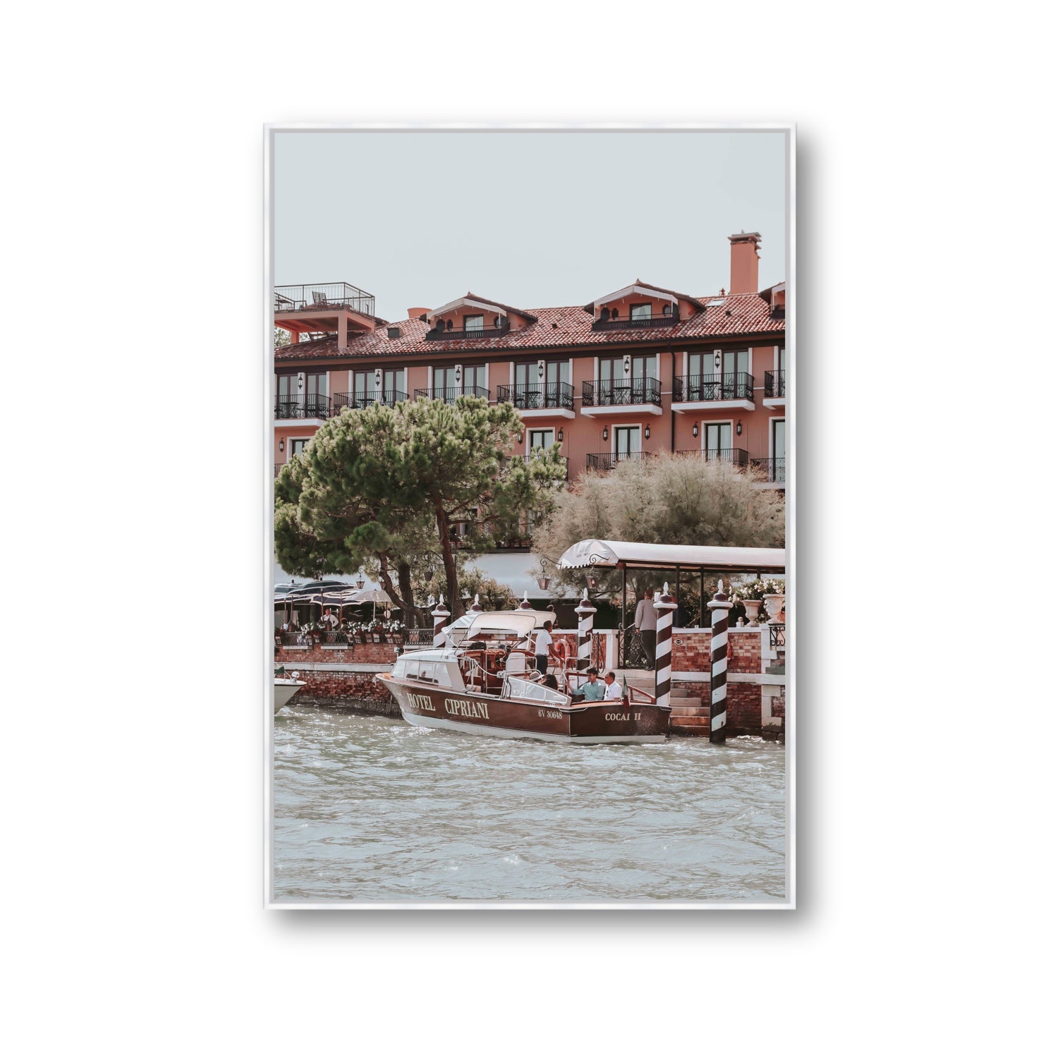 Cocai II Venice Italian wall art Gallery fine art canvas in white float frame