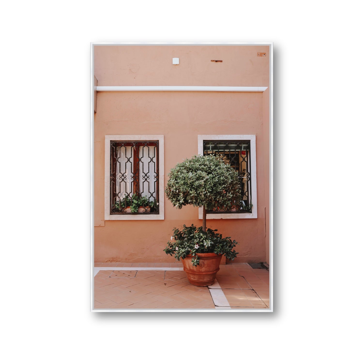 Semplicemente Bello Venice Italian wall art Gallery fine art canvas in white float frame