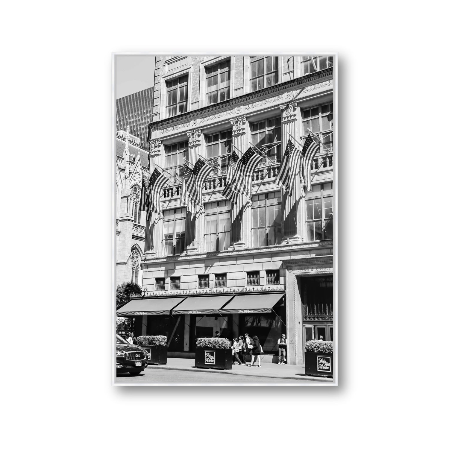 Luxury On Fifth fine art print, New York, United States, Gallery, White Float Frame, Fine Art Canvas