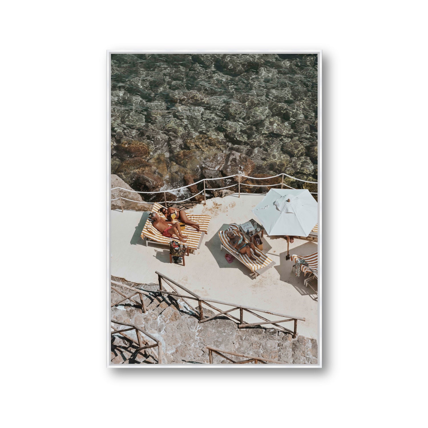 Lounge Lizards Tuscany Italian decor wall art Gallery fine art canvas in white float frame