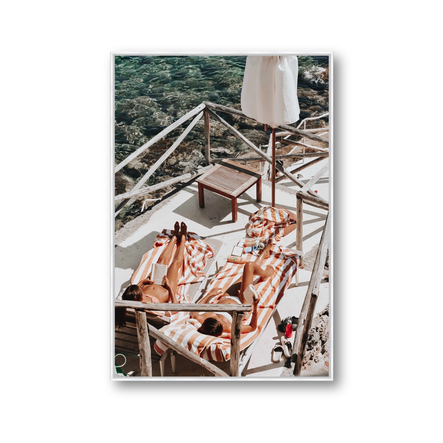 Sun Kissed fine art print, Tuscany, Italy, Gallery, White Float Frame, Fine Art Canvas