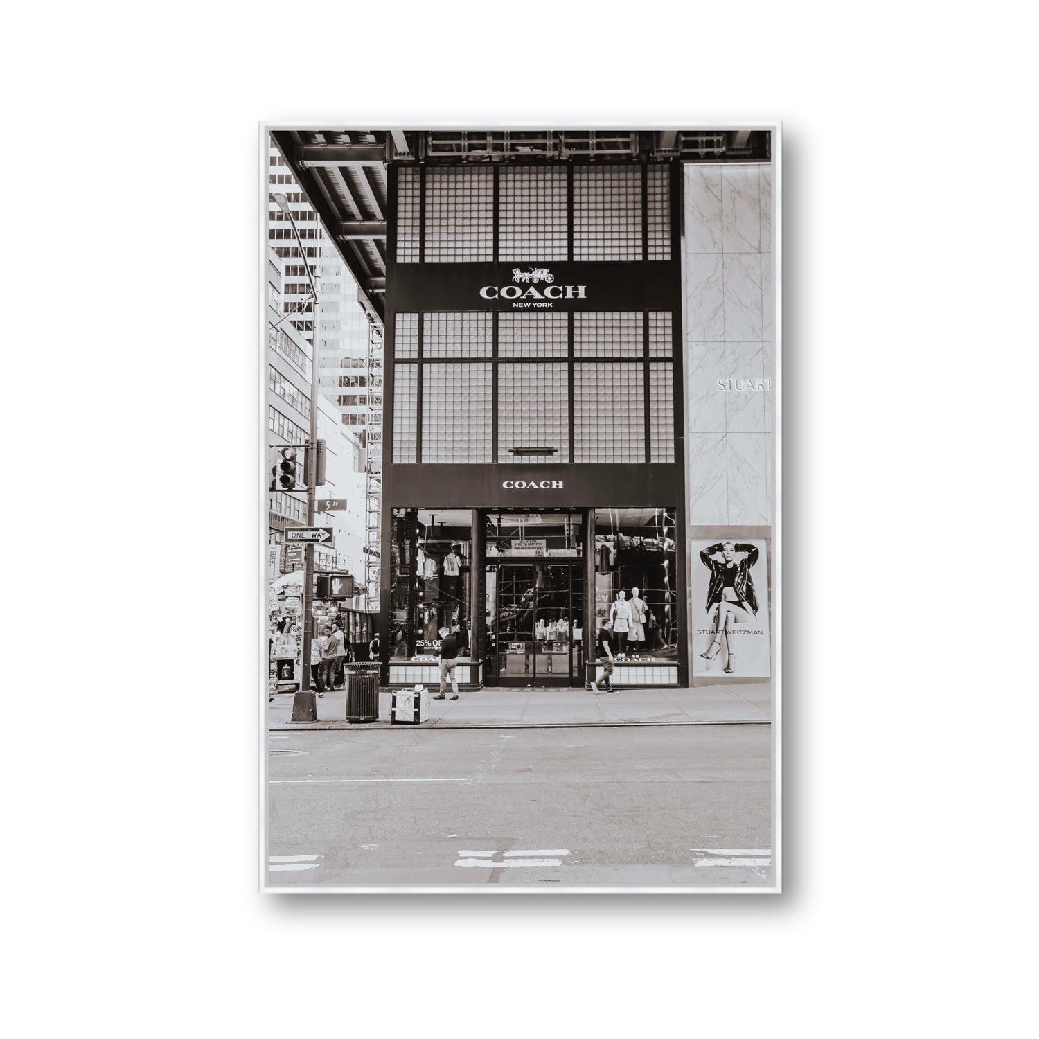 Coach Uptown fine art print, New York, United States, Gallery, White Float Frame, Fine Art Canvas