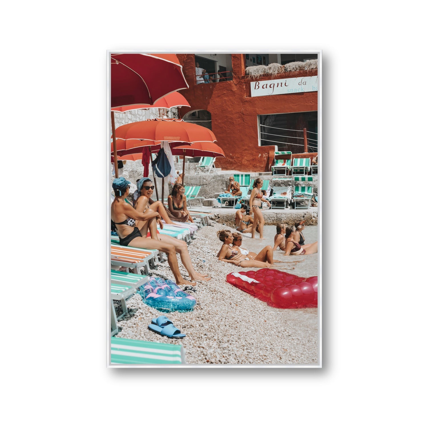 La Dolce Vita fine art print, Capri, Italy, Gallery, White Float Frame, Fine Art Canvas