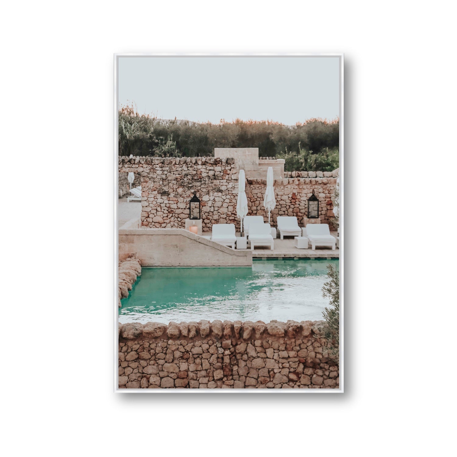 Stone Refuge fine art print, Puglia, Italy, Gallery, White Float Frame, Fine Art Canvas