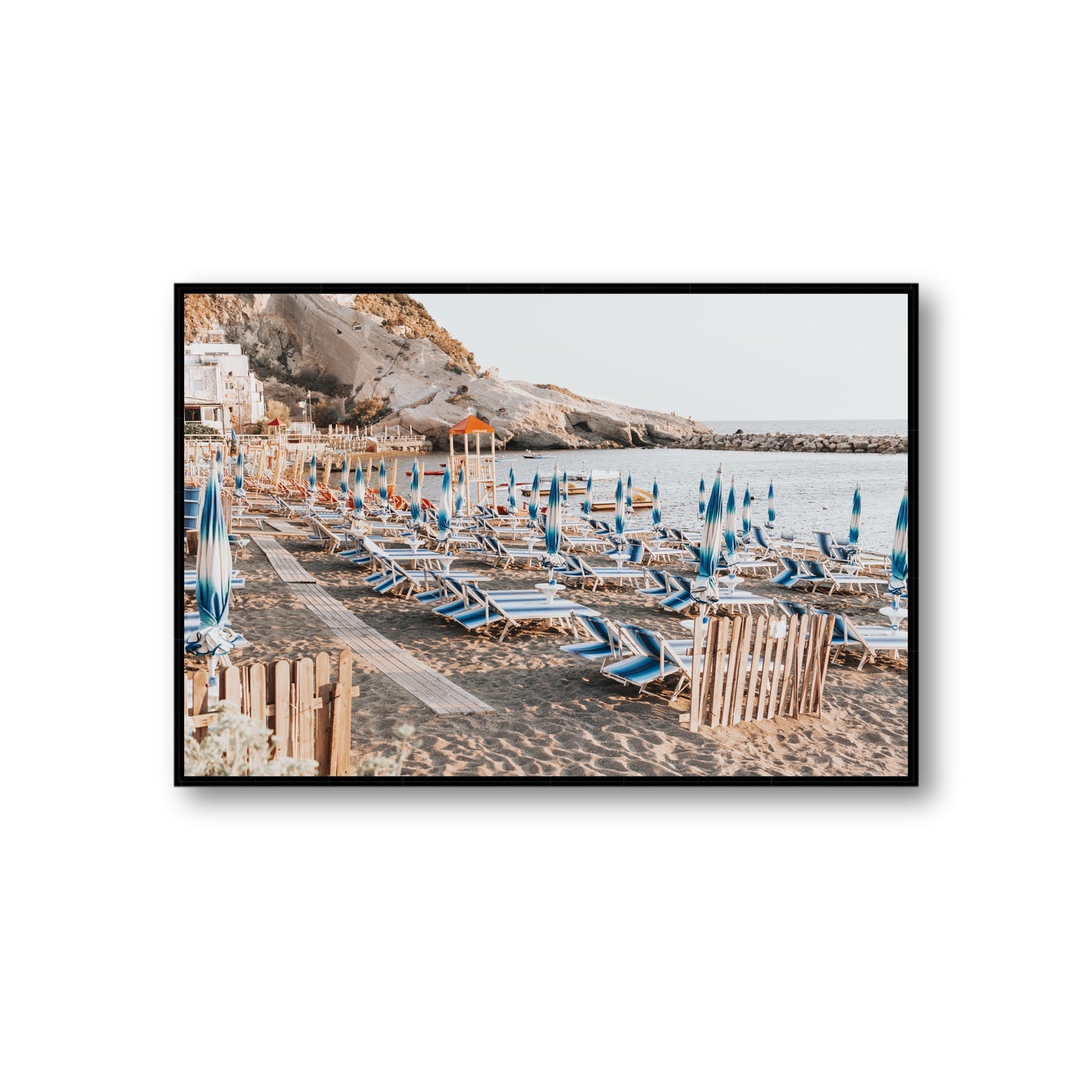 Sandy Daydreams fine art print, Ischia, Italy, Giant, Black Float Frame, Fine Art Canvas