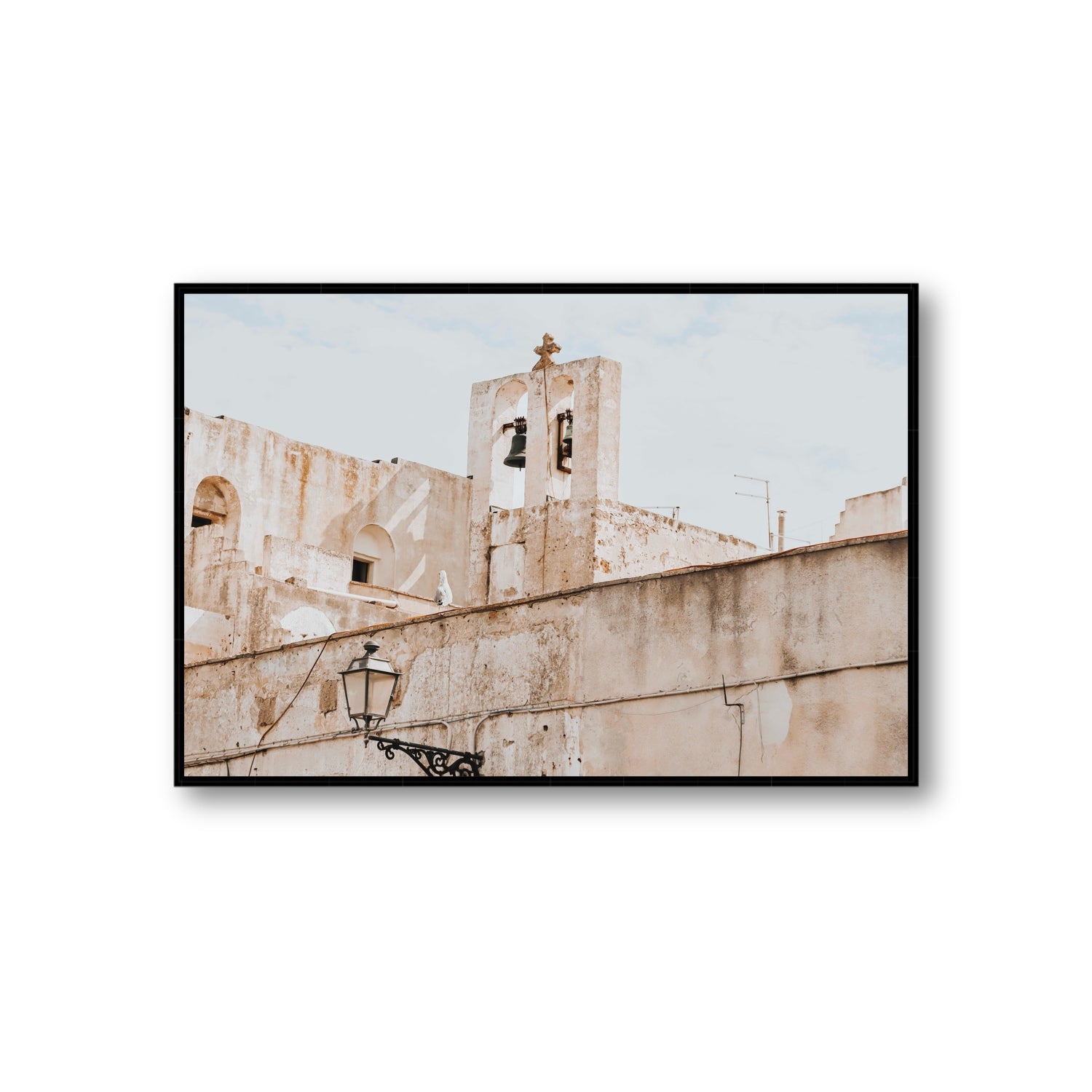 Ancient Bells Puglia Gallipoli Italian wall art Giant fine art canvas in black float frame