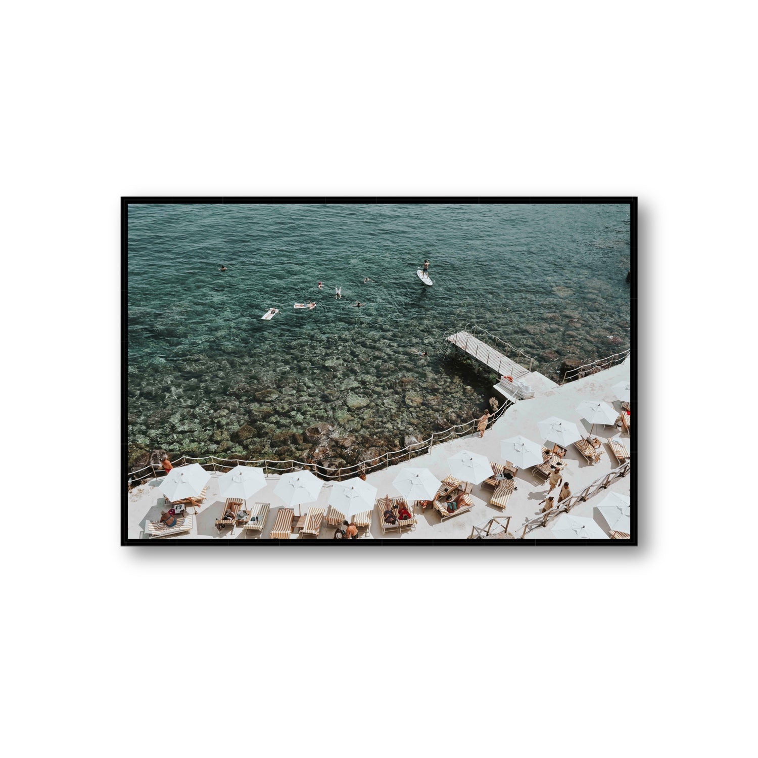 Our Tuscan Dream Tuscany Italian wall art Giant fine art canvas in black float frame