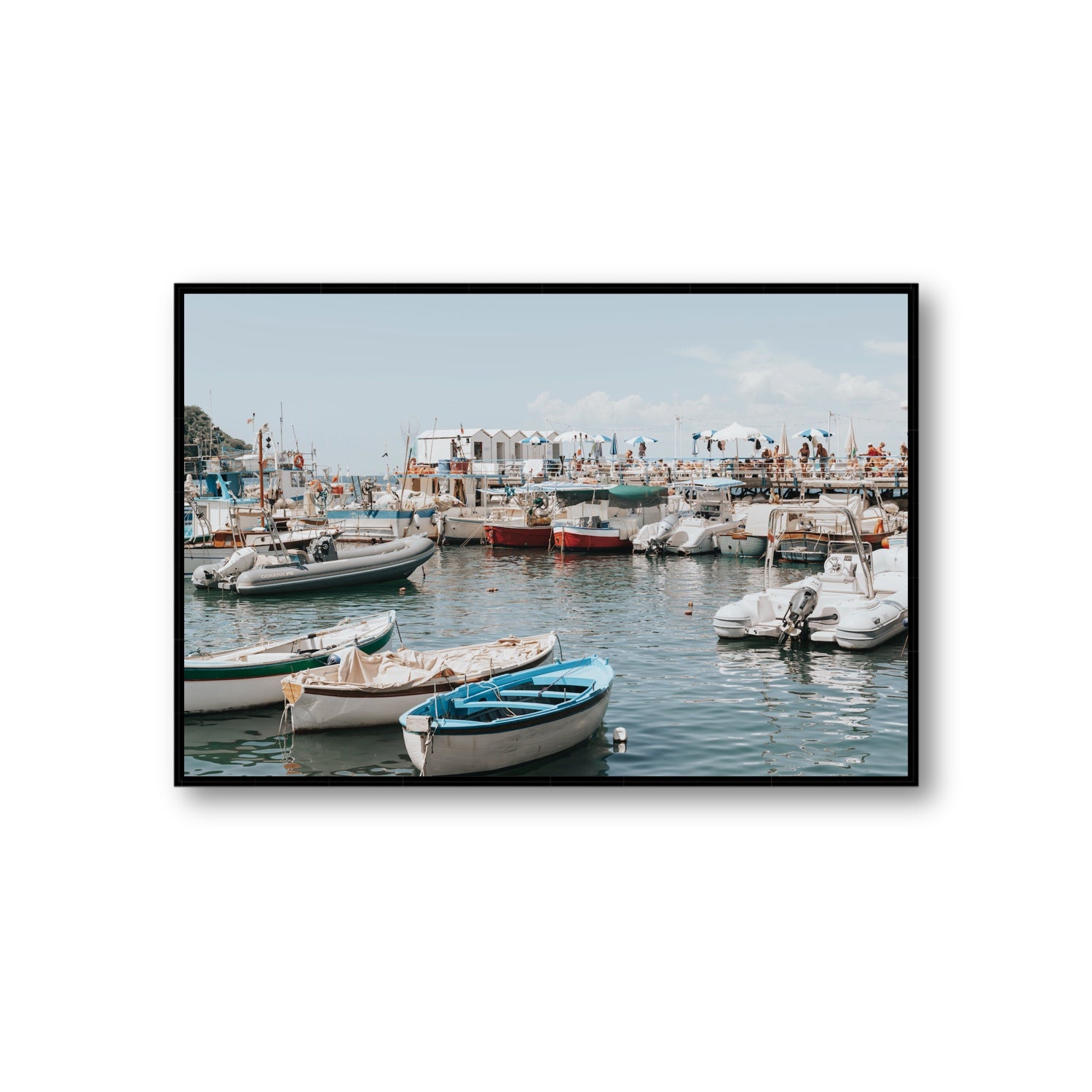Antico Porto fine art print, Sorrento, Italy, Giant, Black Float Frame, Fine Art Canvas