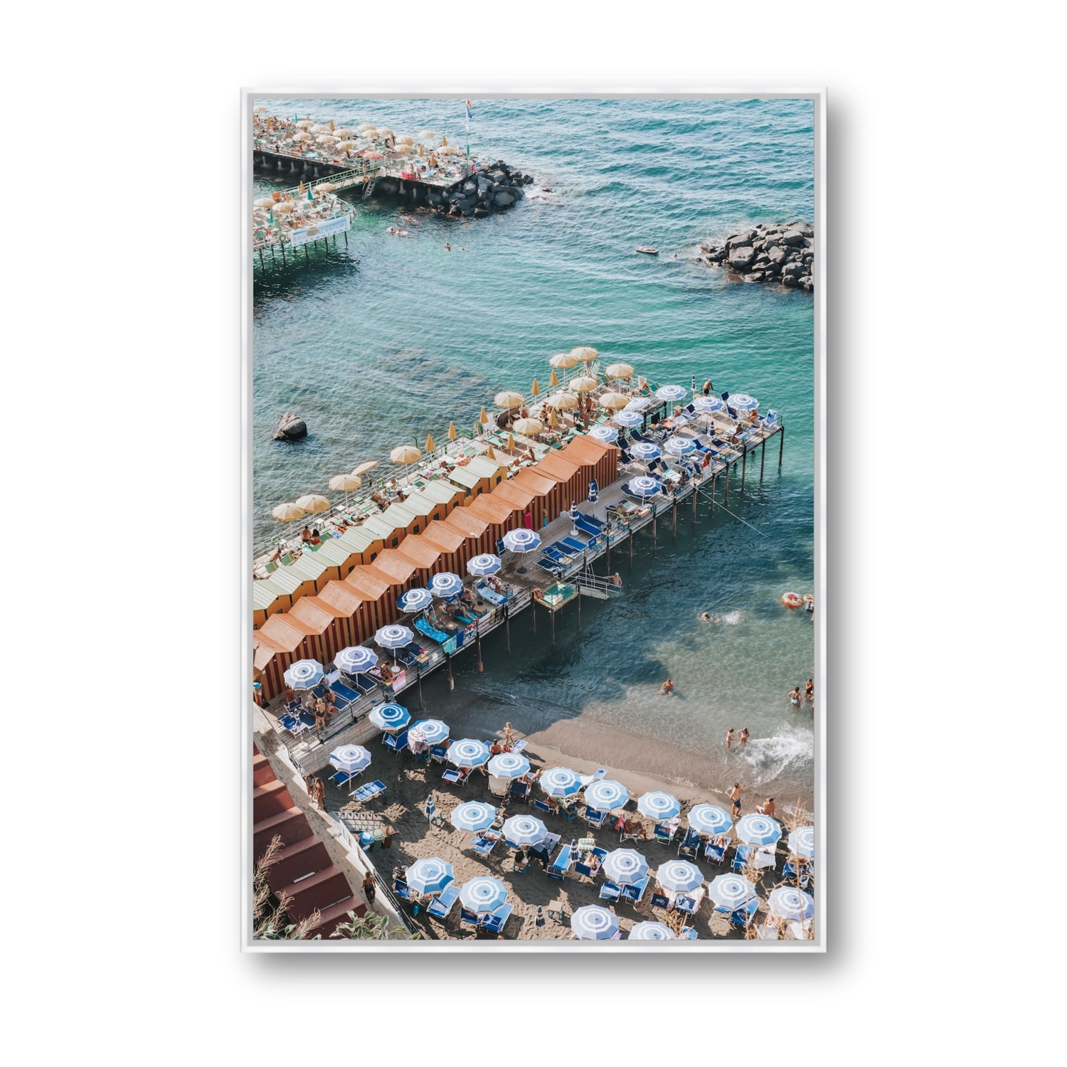 Ocean Fantasy fine art print, Sorrento, Italy, Statement, White Float Frame, Fine Art Canvas