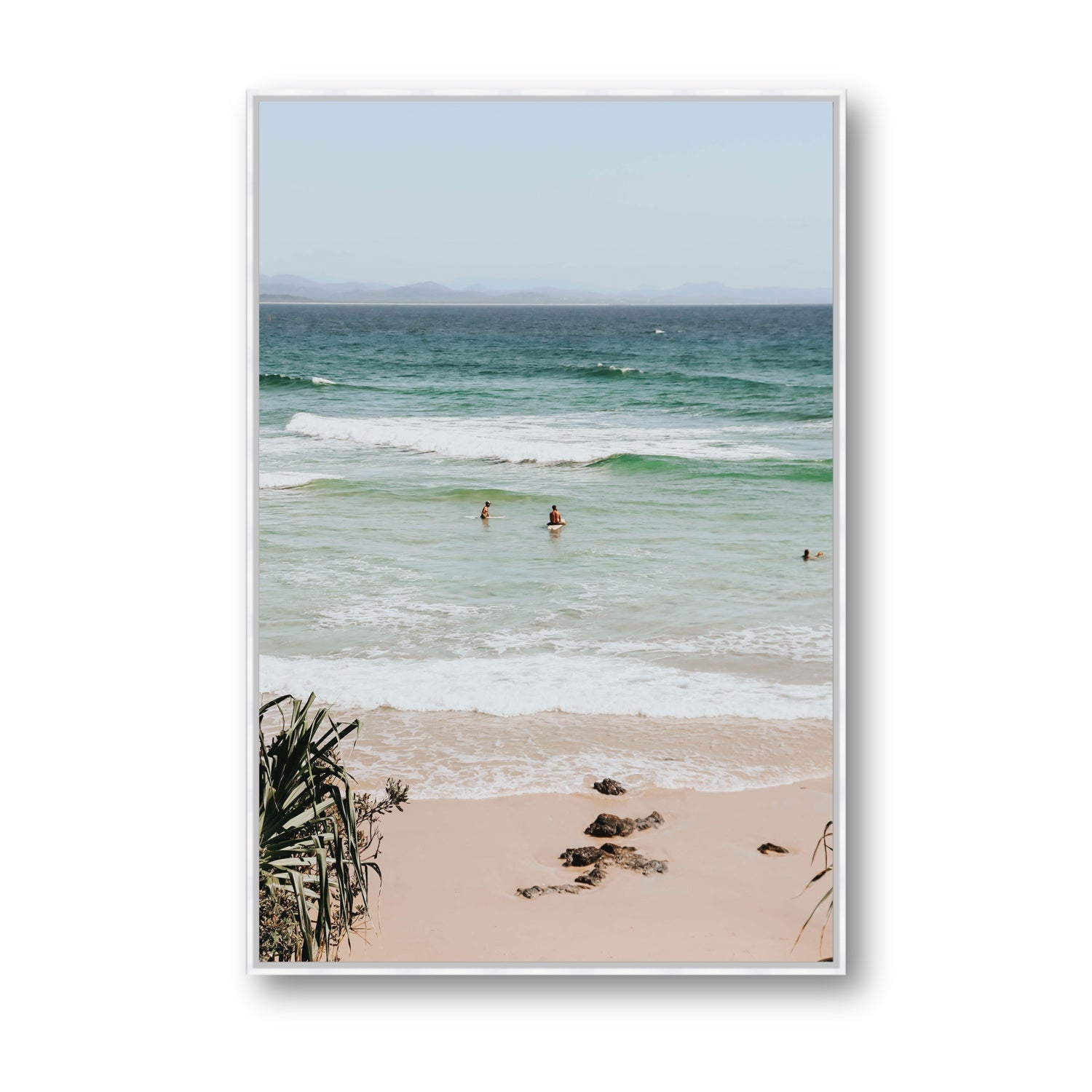 Lets Go Trippin' fine art print, Byron Bay, Australia, Statement, White Float Frame, Fine Art Canvas
