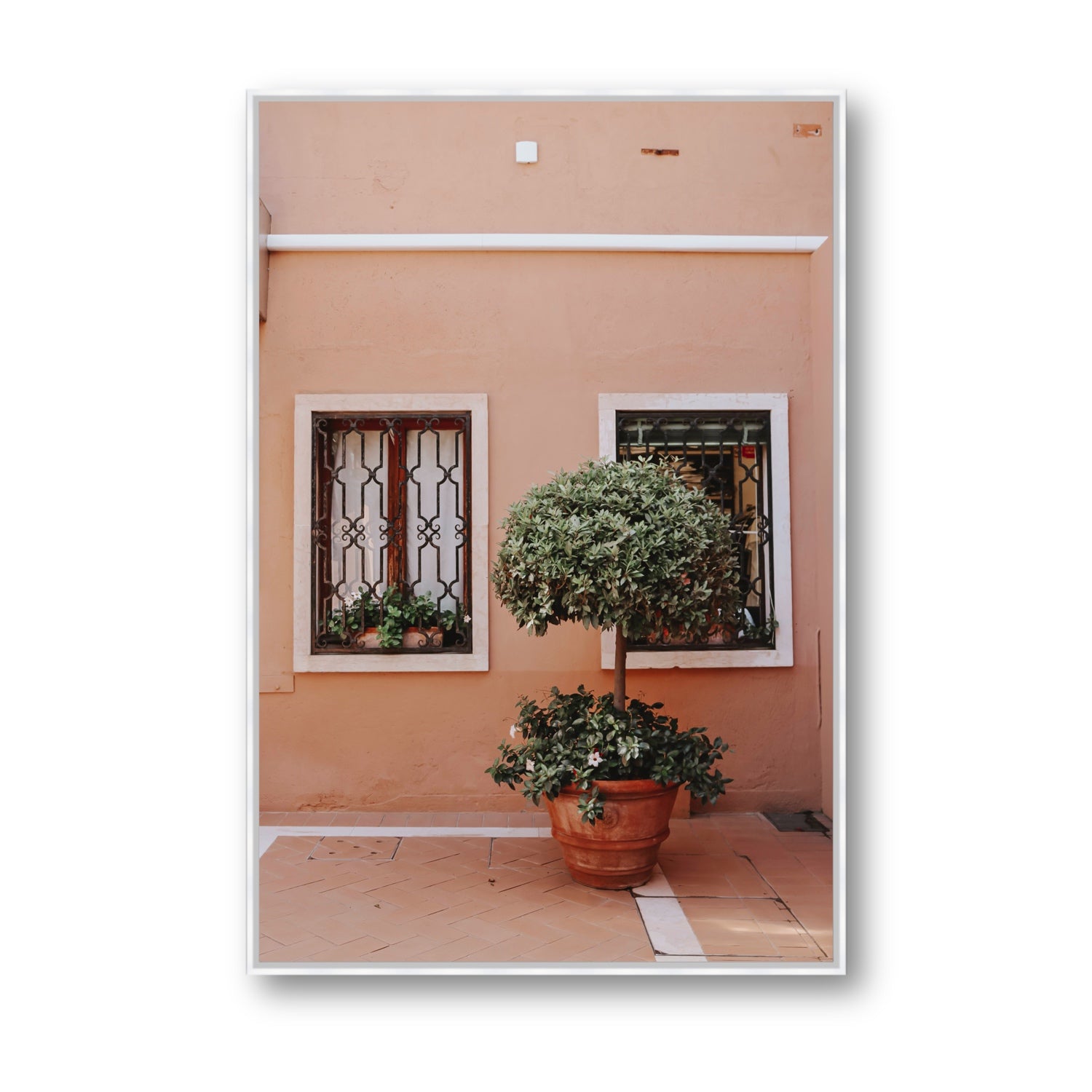 Semplicemente Bello Venice Italian wall art Statement fine art canvas in white float frame