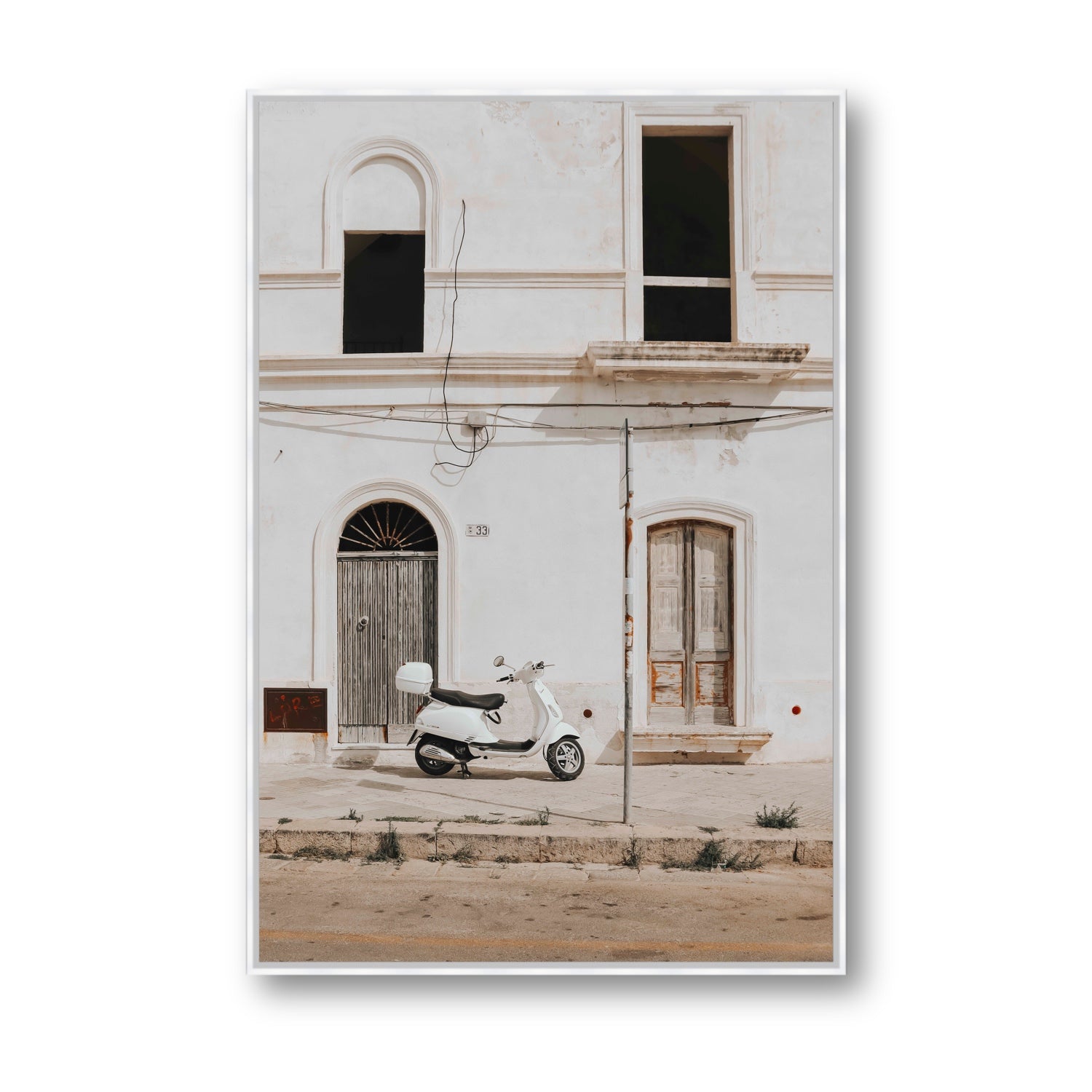 Radiant Ride fine art print, Puglia, Italy, Statement, White Float Frame, Fine Art Canvas