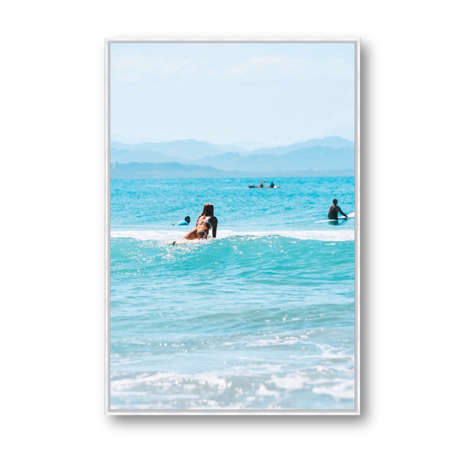 Tatiana fine art print, Byron Bay, Australia, Statement, White Float Frame, Fine Art Canvas