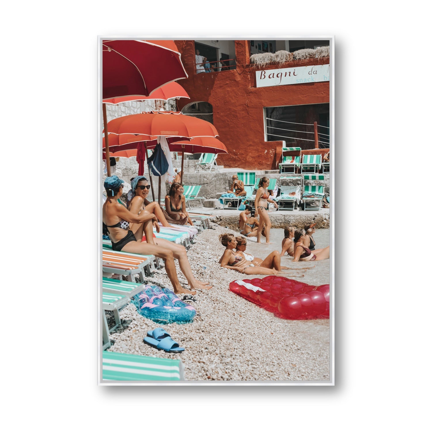 La Dolce Vita fine art print, Capri, Italy, Statement, White Float Frame, Fine Art Canvas