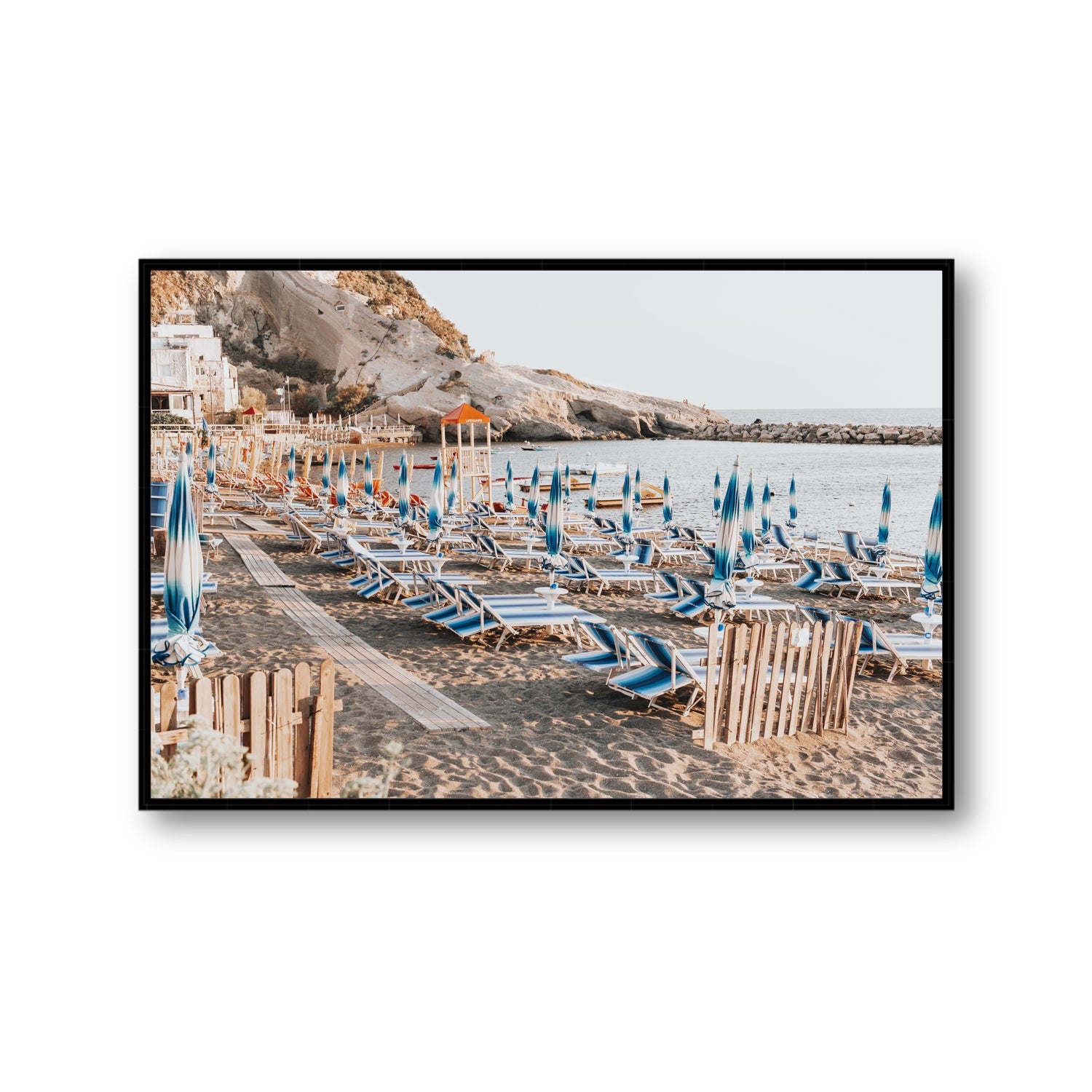 Sandy Daydreams fine art print, Ischia, Italy, Gallery, Black Float Frame, Fine Art Canvas