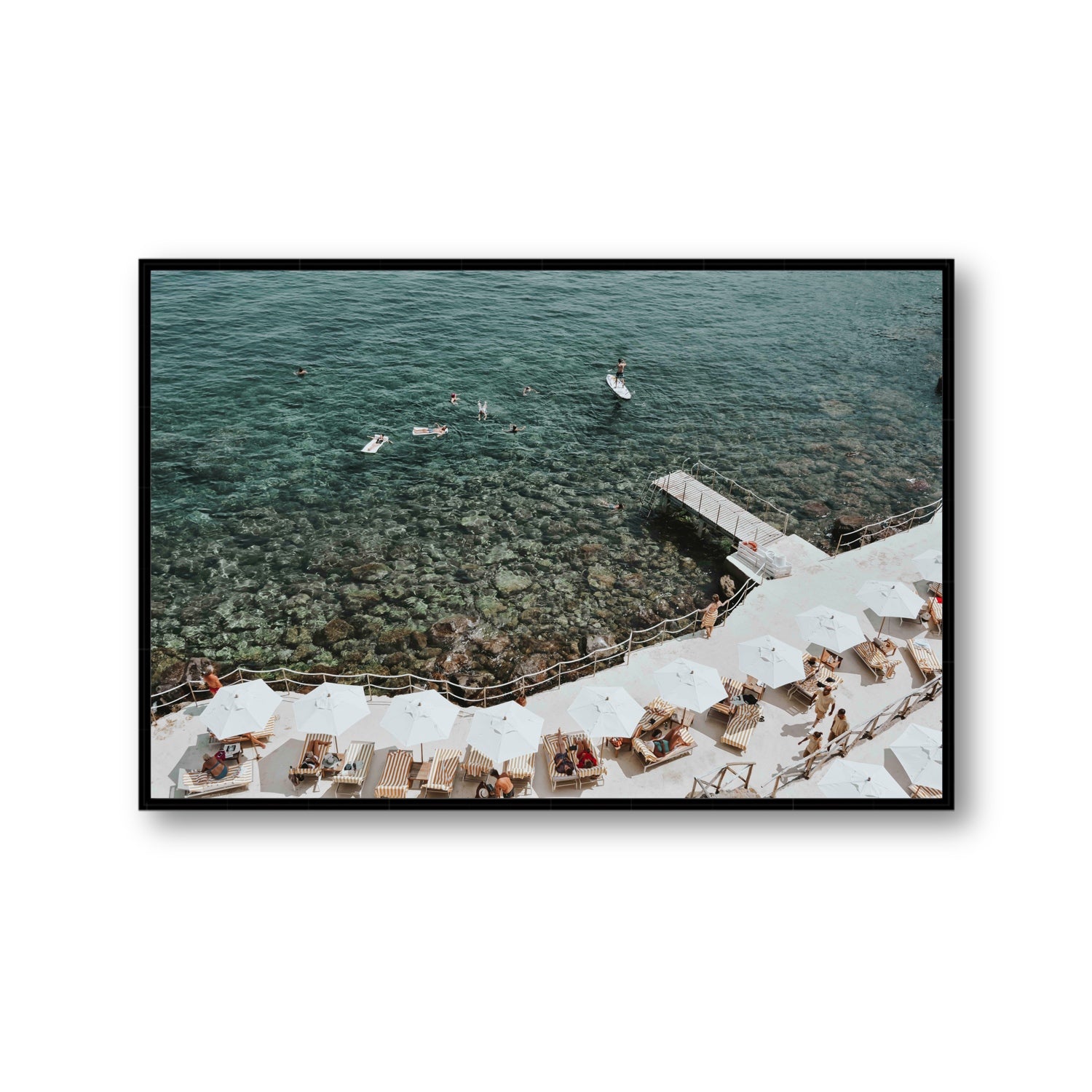 Our Tuscan Dream Tuscany Italian wall art Gallery fine art canvas in black float frame