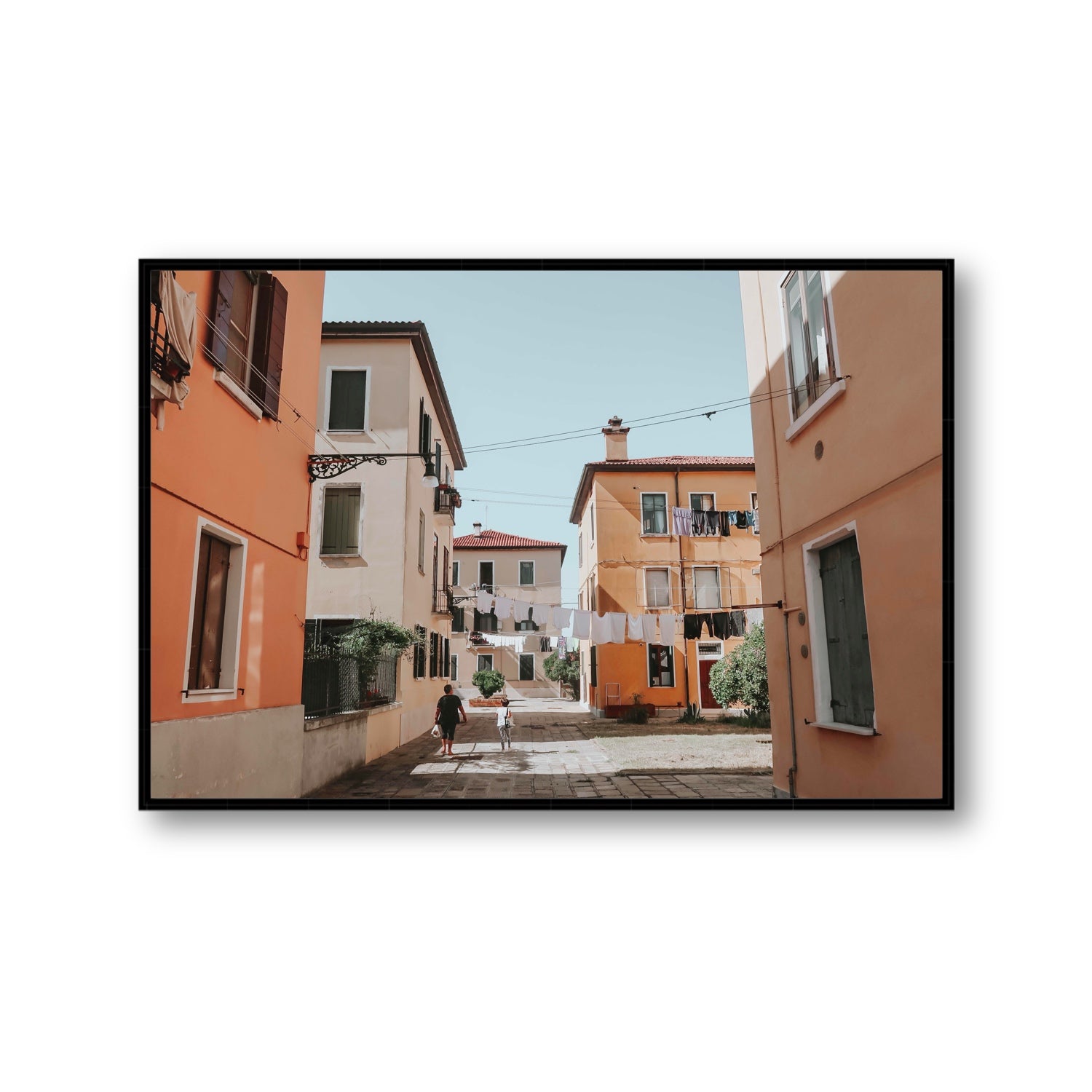 Giorgia Boscolo Venice Italian wall art Gallery fine art canvas in black float frame