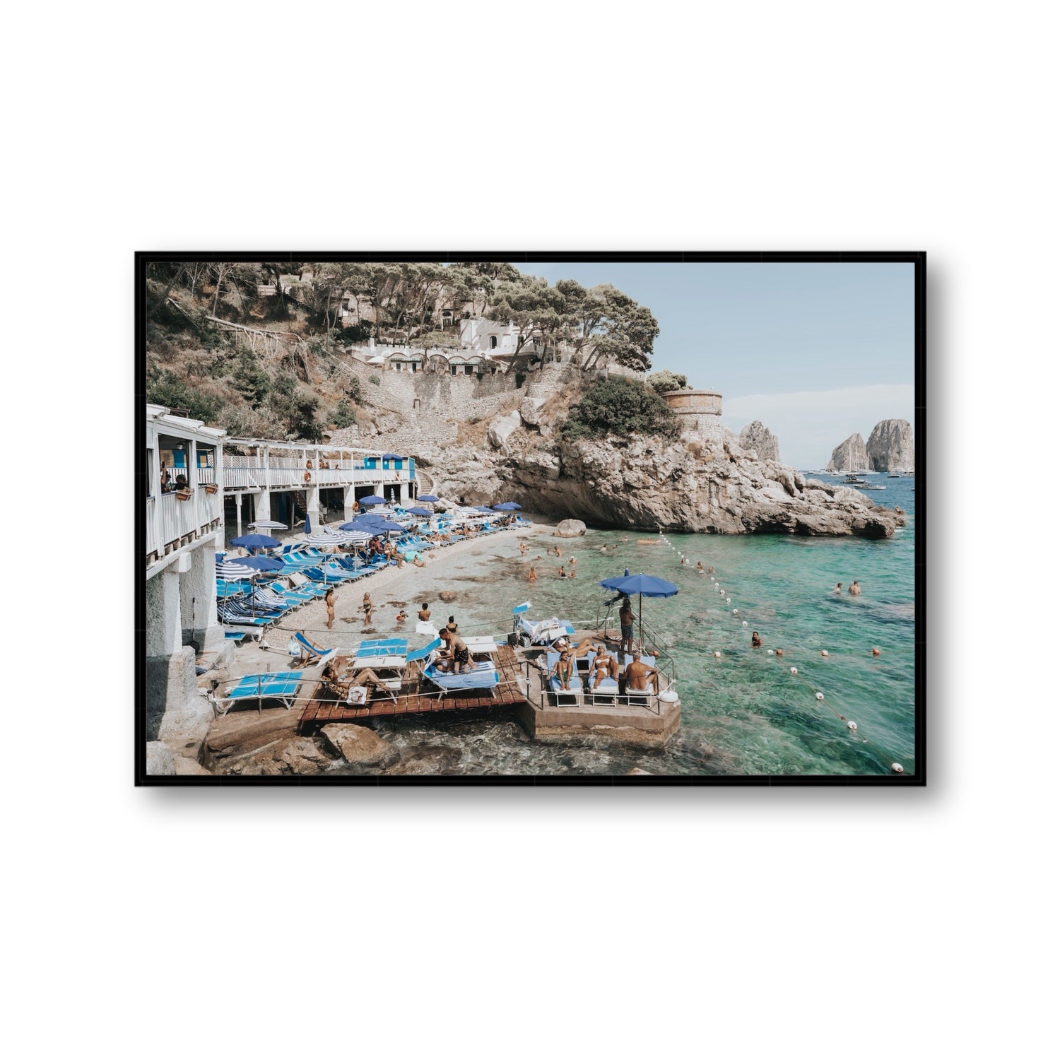 Vita Bella fine art print, Capri, Italy, Gallery, Black Float Frame, Fine Art Canvas