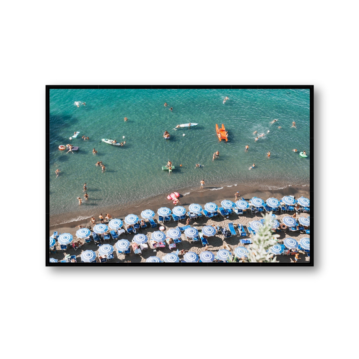 The Sea of Tranquility fine art print, Sorrento, Italy, Gallery, Black Float Frame, Fine Art Canvas