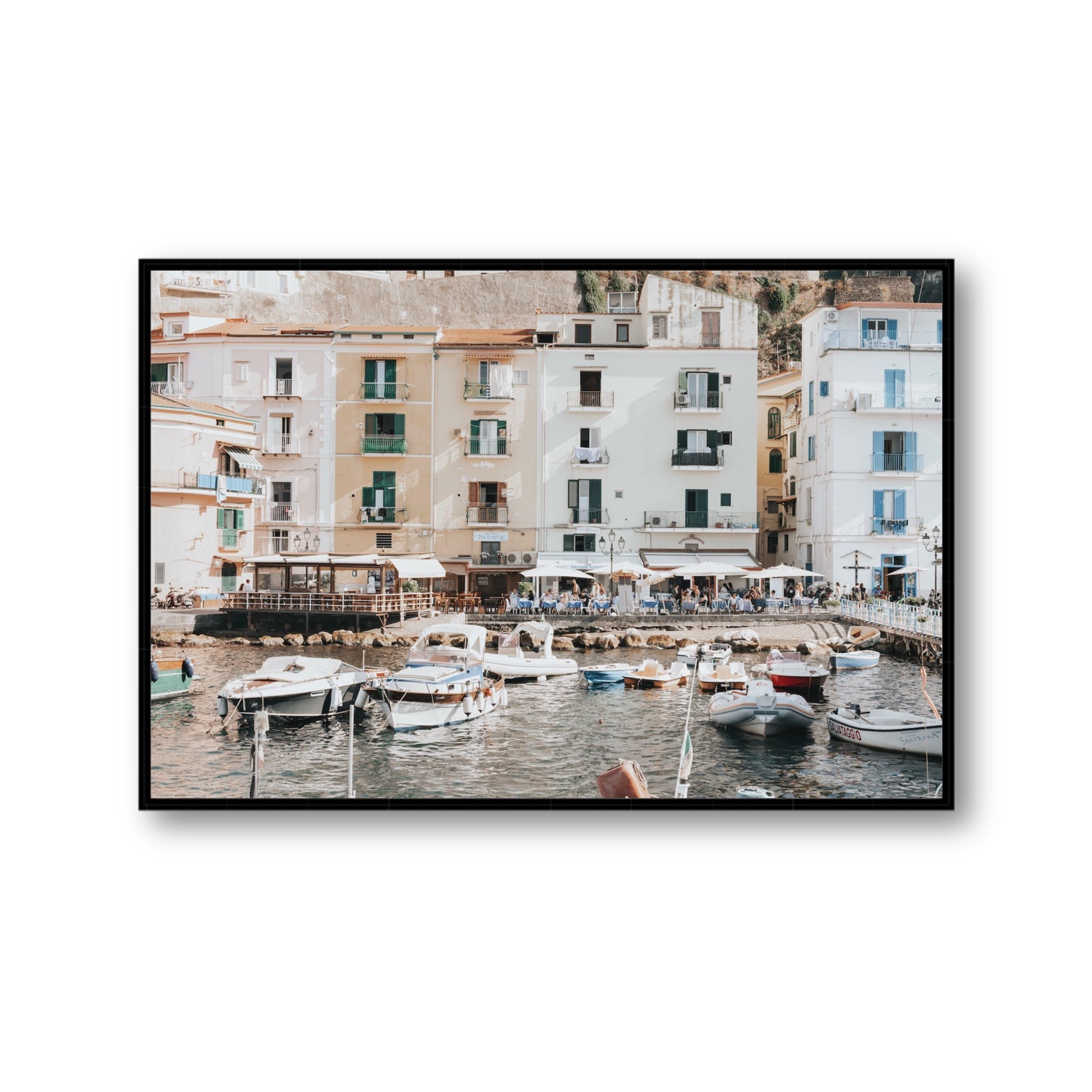 L'Insenatura fine art print, Sorrento, Italy, Gallery, Black Float Frame, Fine Art Canvas