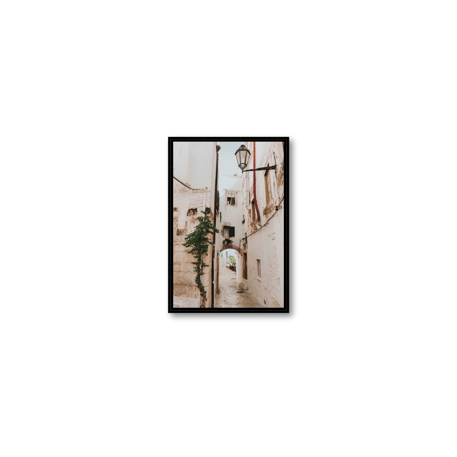 Labyrinth Lanes fine art print, Puglia, Italy, Small, Black Float Frame, Fine Art Canvas