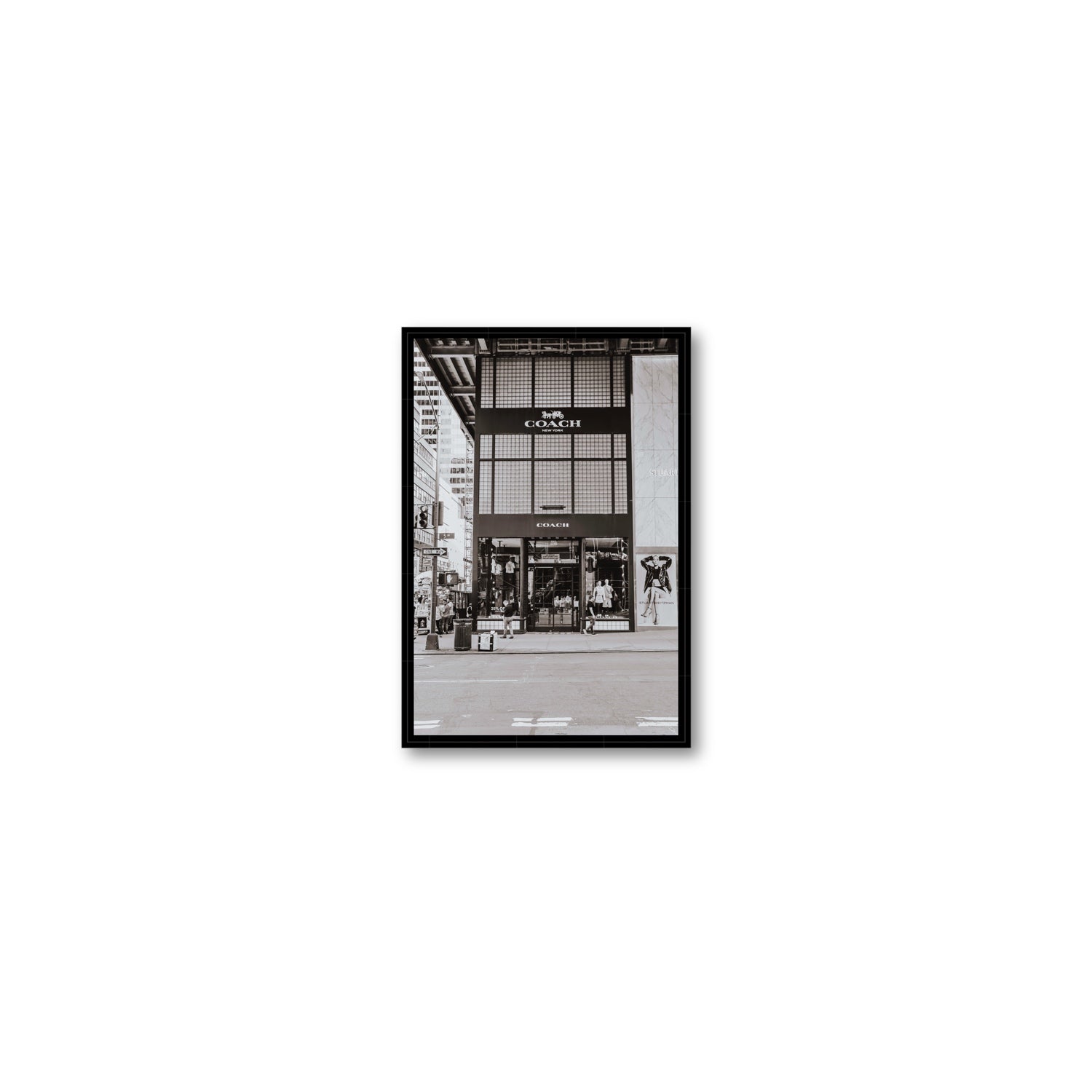 Coach Uptown fine art print, New York, United States, Small, Black Float Frame, Fine Art Canvas