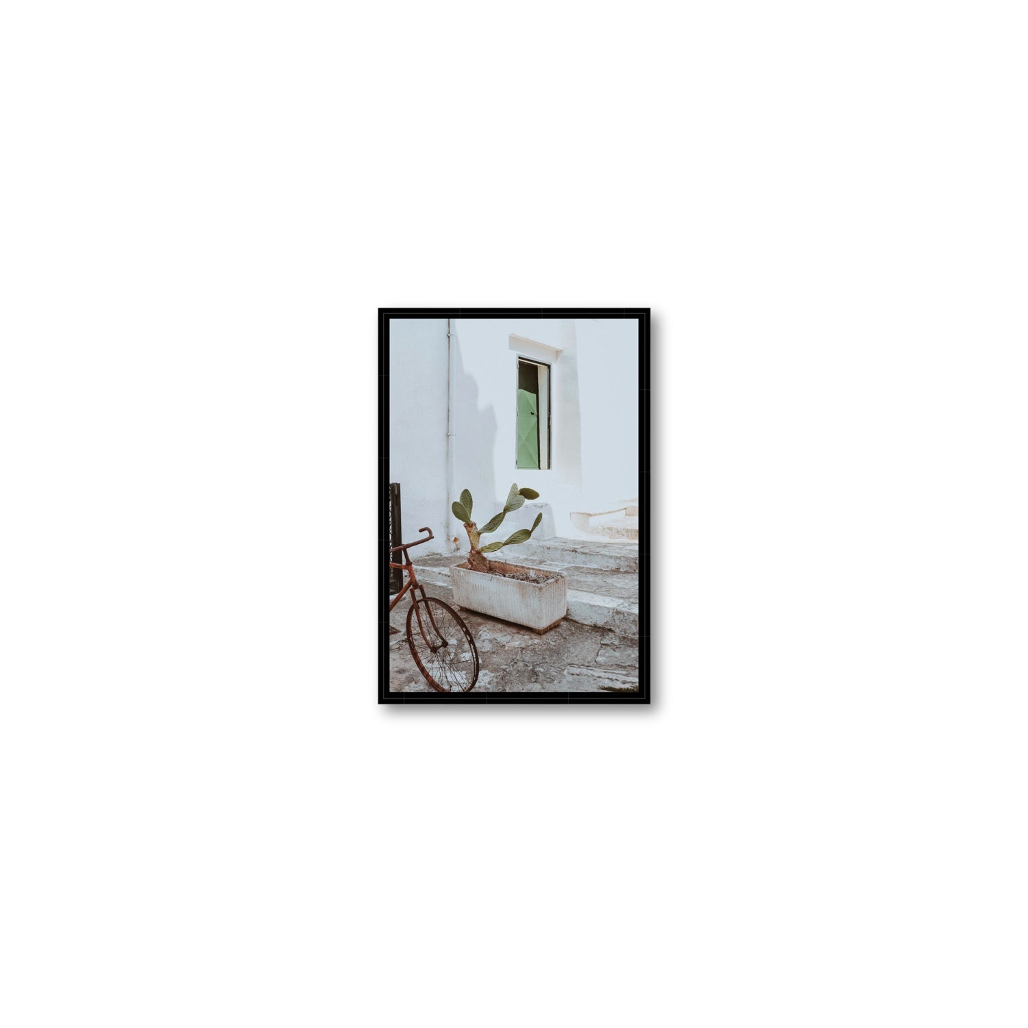 Simple Harmony fine art print, Puglia, Italy, Small, Black Float Frame, Fine Art Canvas
