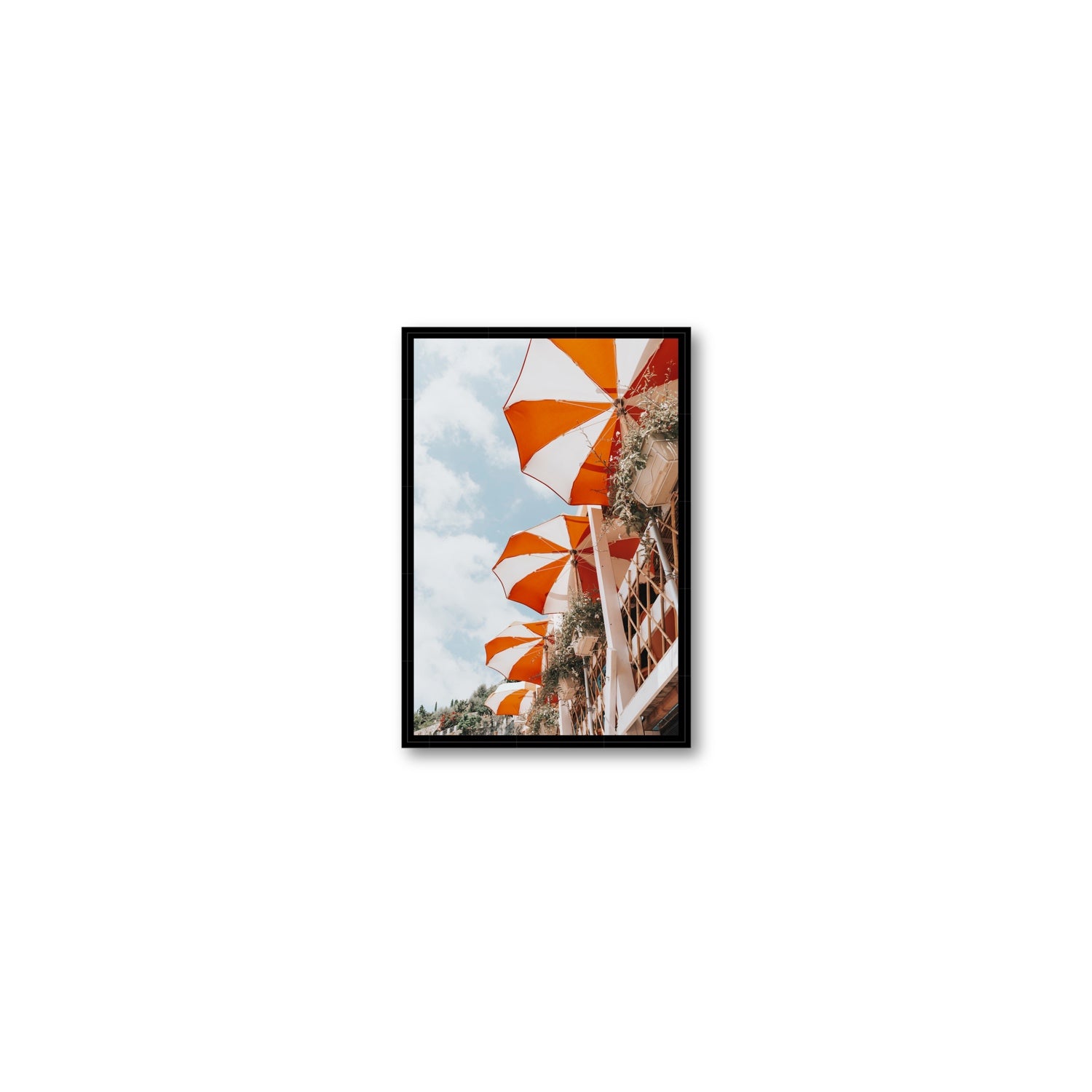 Mantienilo Semplice fine art print, Positano, Italy, Small, Black Float Frame, Fine Art Canvas