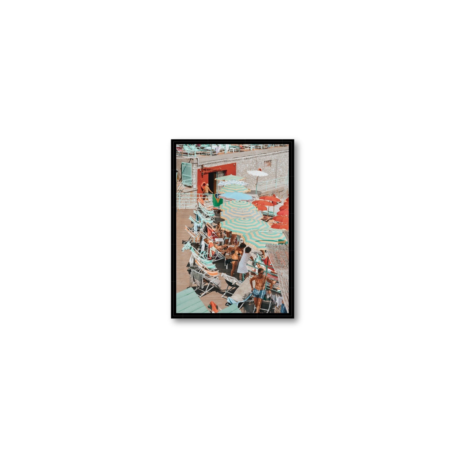 Colourful Canopy fine art print, Capri, Italy, Small, Black Float Frame, Fine Art Canvas