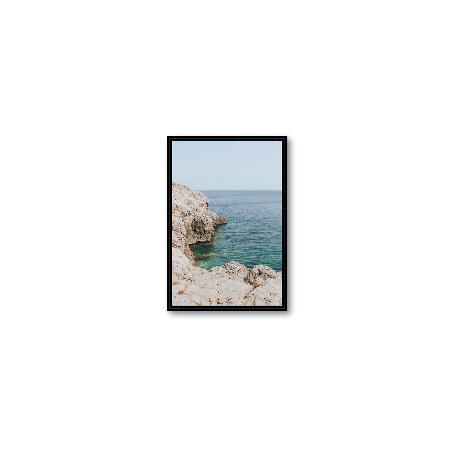 Healing Immersion Puglia Wall Mediterranean fine art print Small fine art canvas in black float frame