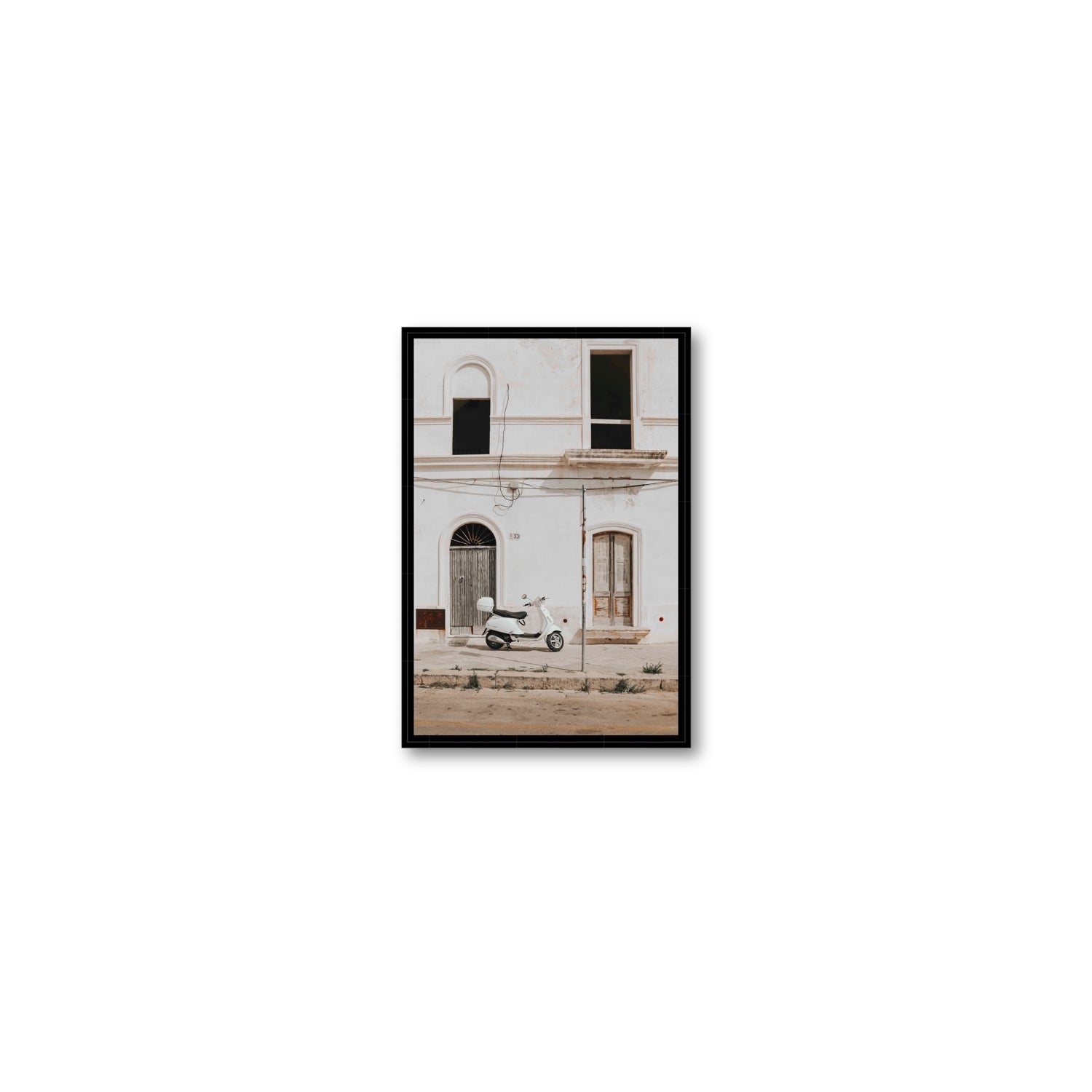 Radiant Ride fine art print, Puglia, Italy, Small, Black Float Frame, Fine Art Canvas