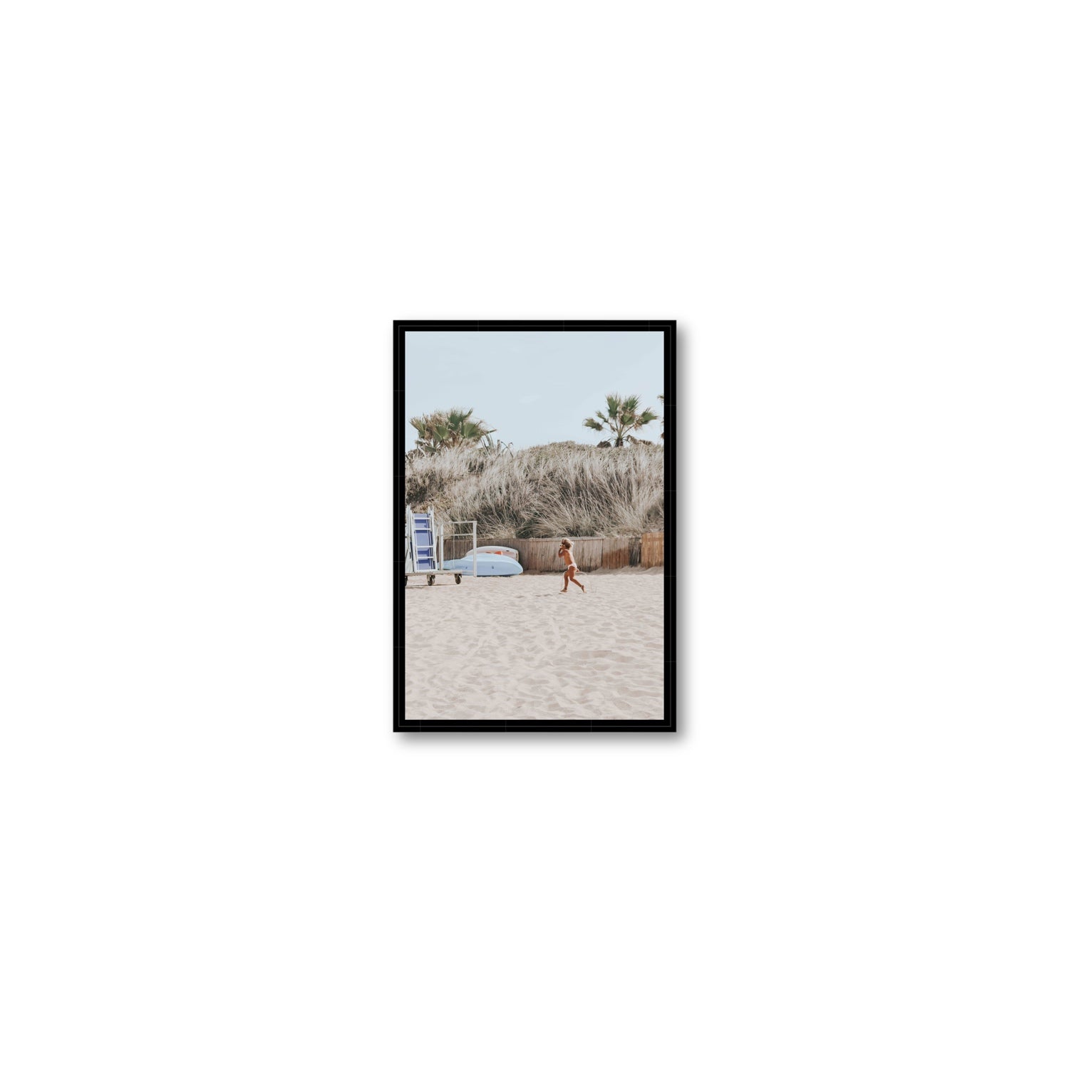 Little Explorer fine art print, Puglia, Italy, Small, Black Float Frame, Fine Art Canvas