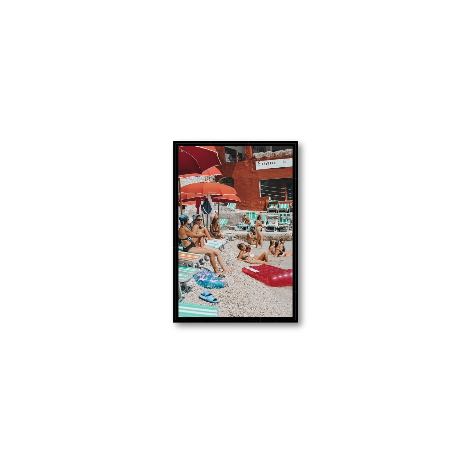 La Dolce Vita fine art print, Capri, Italy, Small, Black Float Frame, Fine Art Canvas