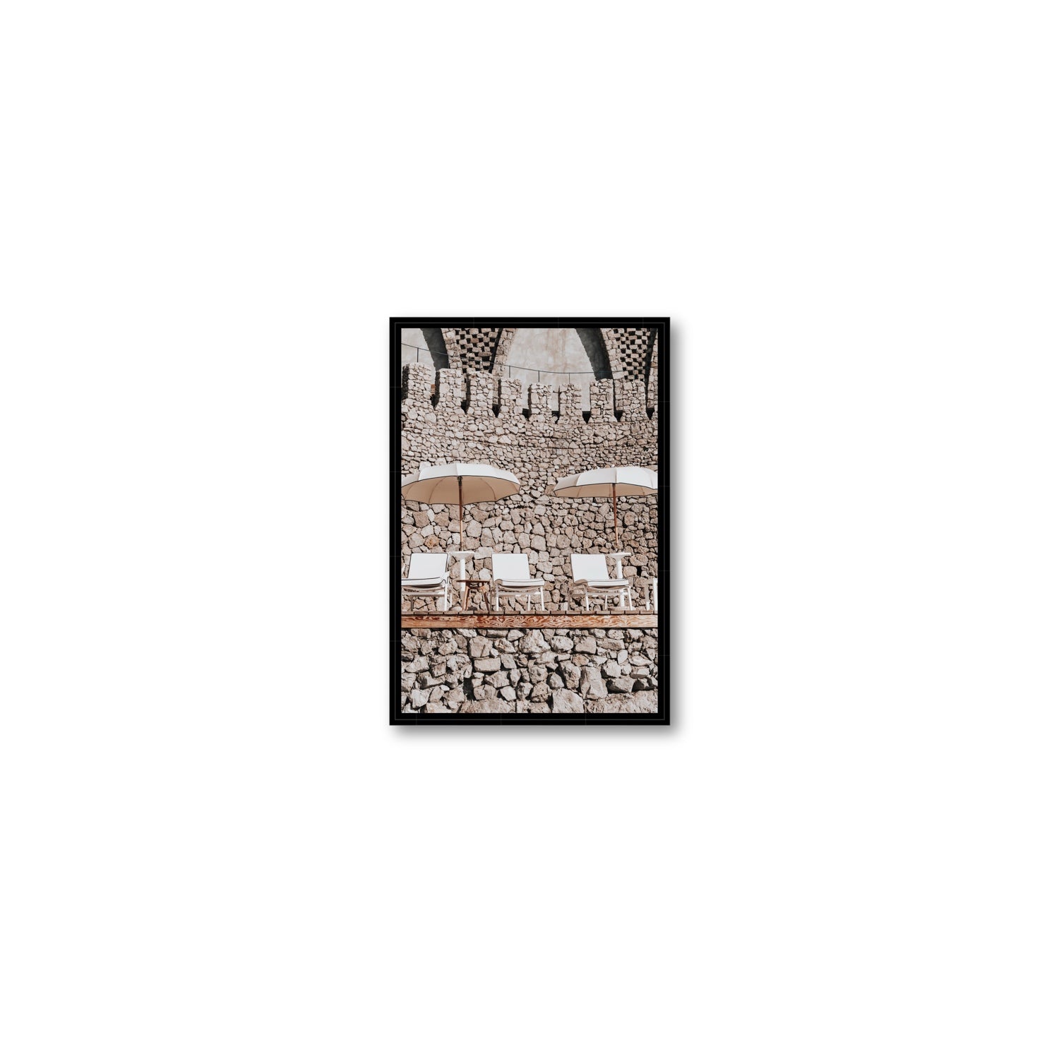 Pietra Amalfitana fine art print, Amalfi, Italy, luxury escapes artwork, Small, Black Float Frame, Fine Art Canvas