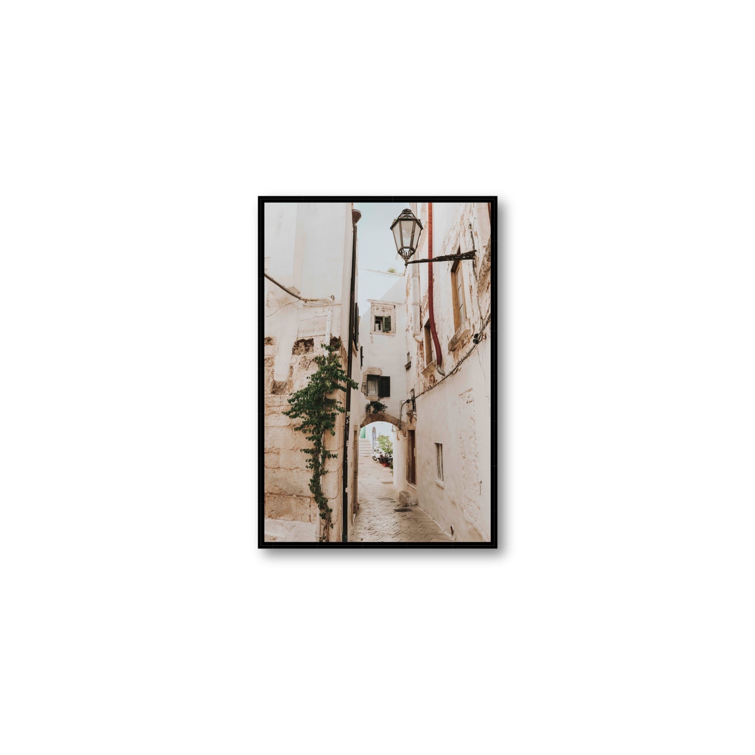 Labyrinth Lanes fine art print, Puglia, Italy, Medium, Black Float Frame, Fine Art Canvas