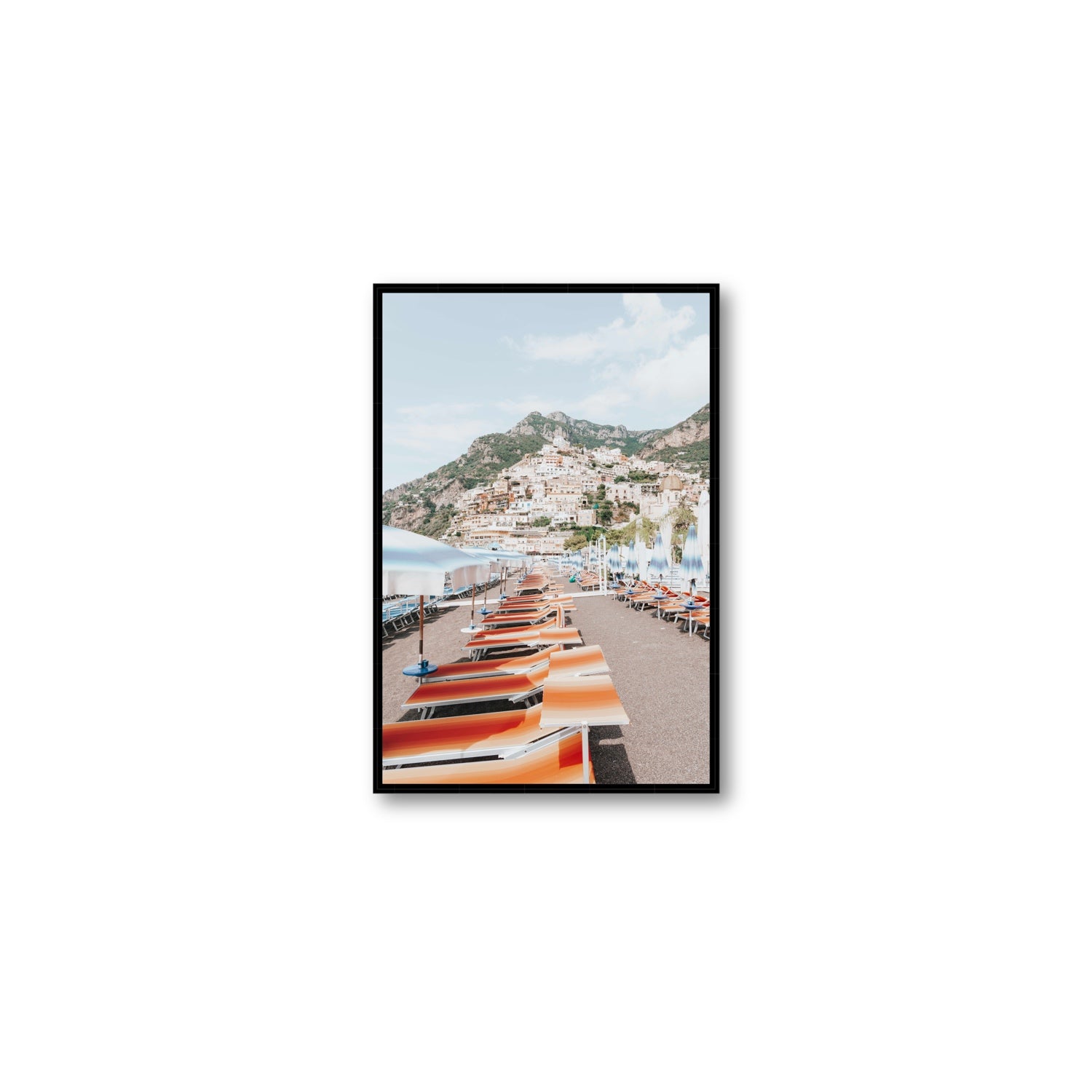 A Symphony of Colours fine art print, Positano, Italy, Medium, Black Float Frame, Fine Art Canvas