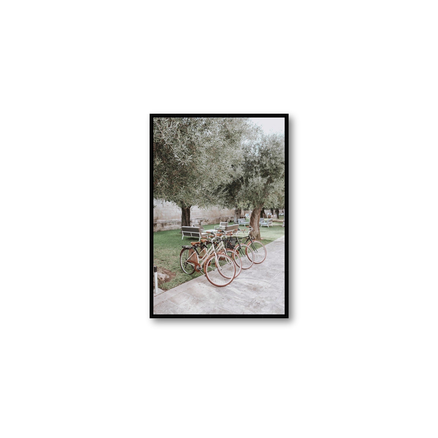 Classic Cruisers Puglia wall art Medium fine art canvas in black float frame