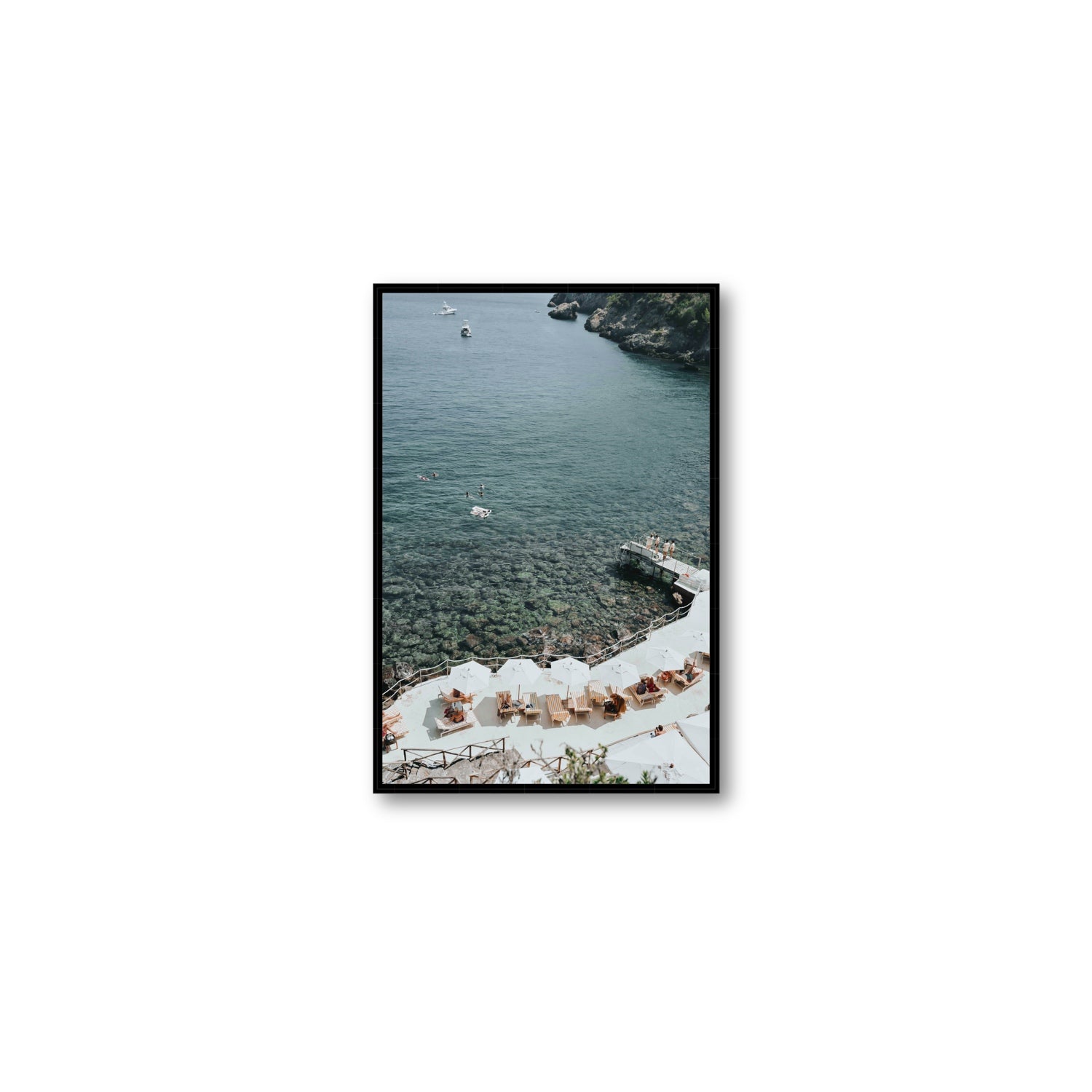 Until The Sun Goes Down Tuscany Italian decor wall art Medium fine art canvas in black float frame