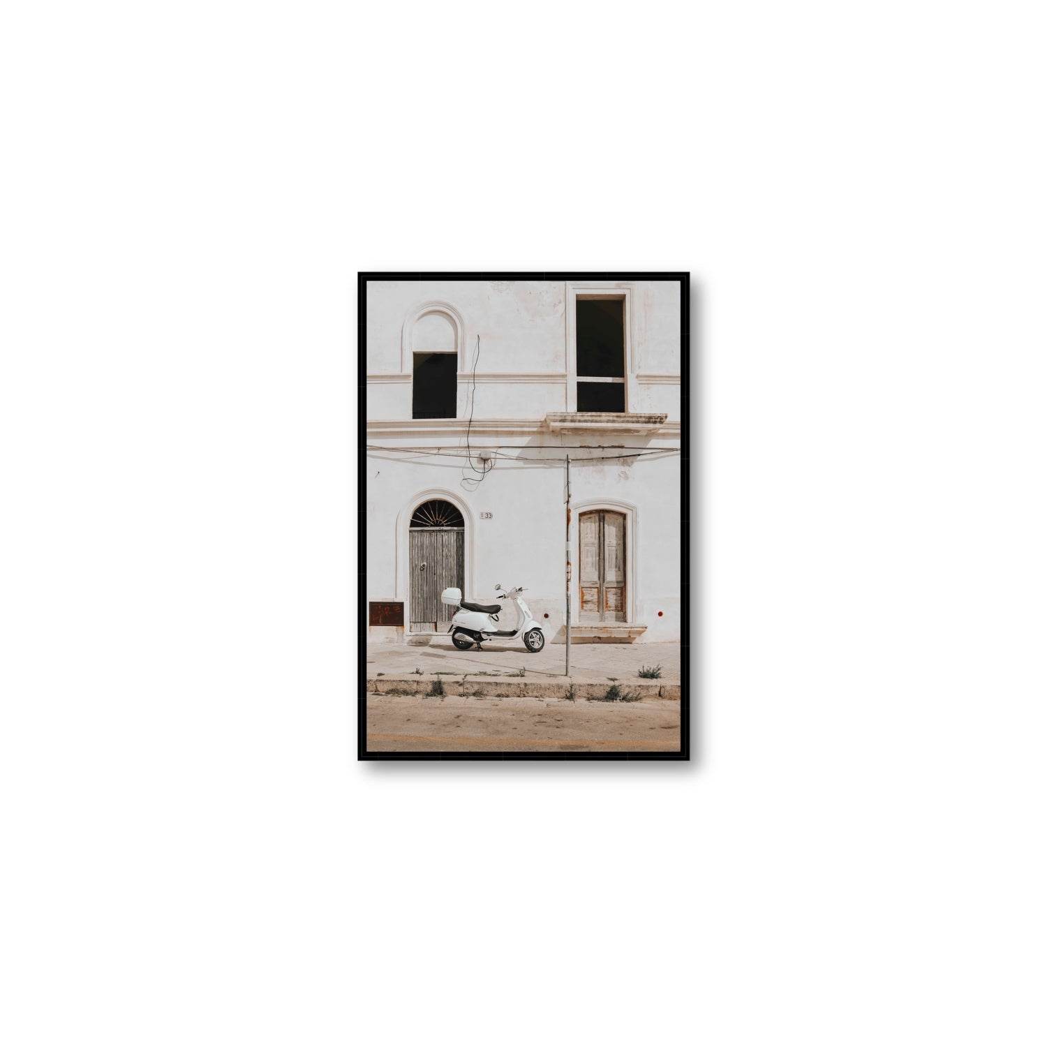 Radiant Ride fine art print, Puglia, Italy, Medium, Black Float Frame, Fine Art Canvas