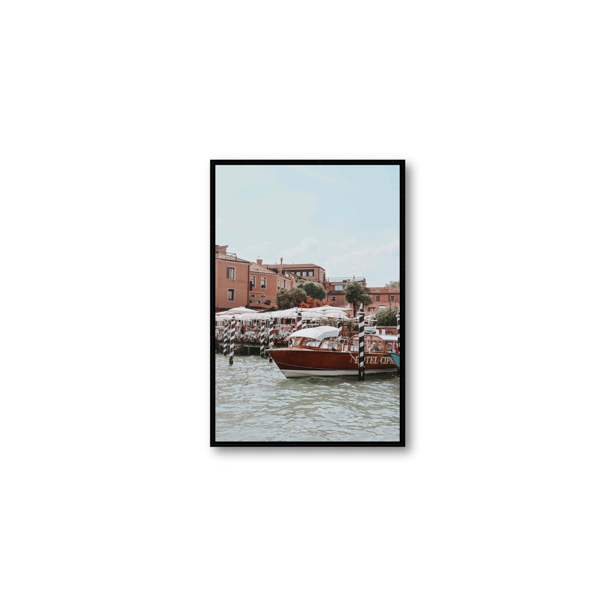 Queen Of The Adriatic Venice Italian wall art Medium fine art canvas in black float frame