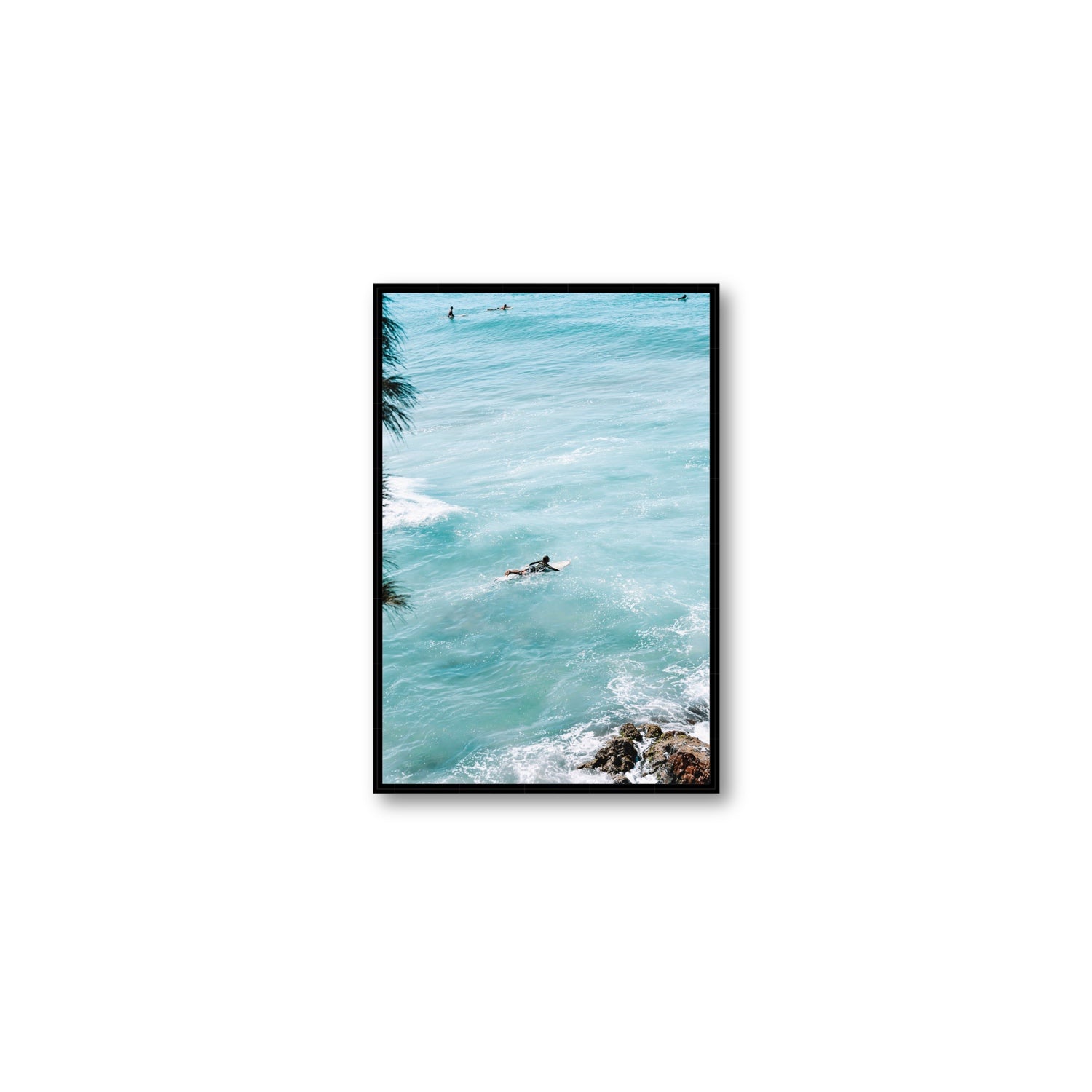 Blue Crush fine art print, Byron Bay, Australia, Medium, Black Float Frame, Fine Art Canvas