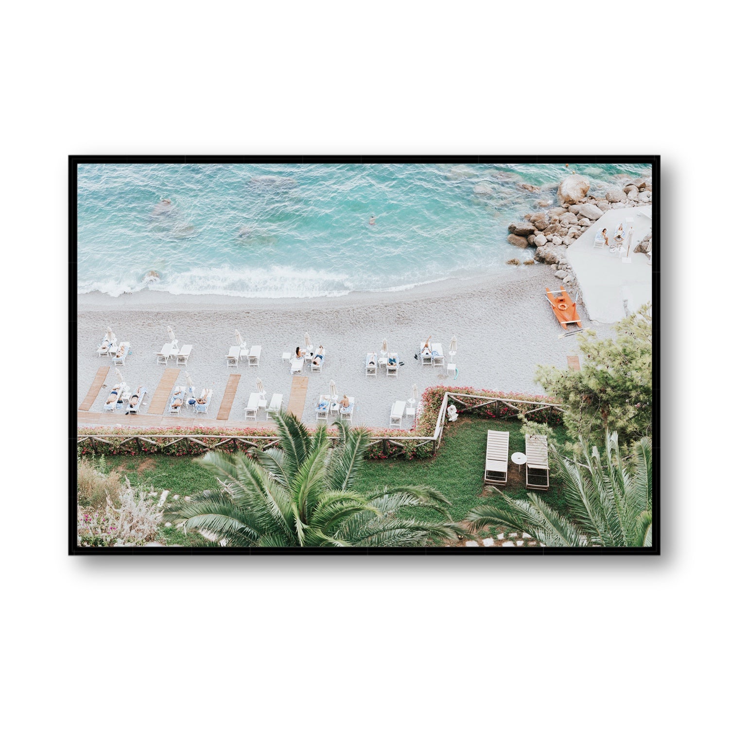 Elysian fine art print, Amalfi, Italy, Statement, Black Float Frame, Fine Art Canvas