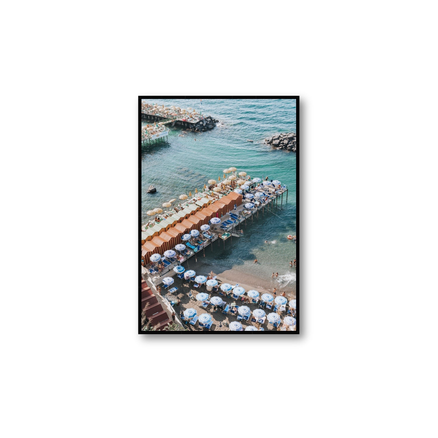 Ocean Fantasy fine art print, Sorrento, Italy, Large, Black Float Frame, Fine Art Canvas